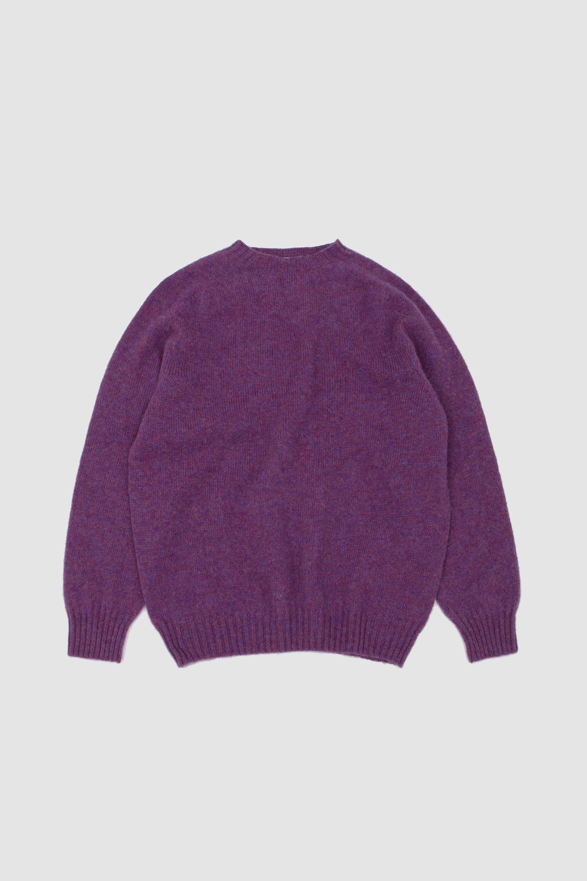 Shaggy/ Saddle Shoulder Crew Neck Sweater Calluna