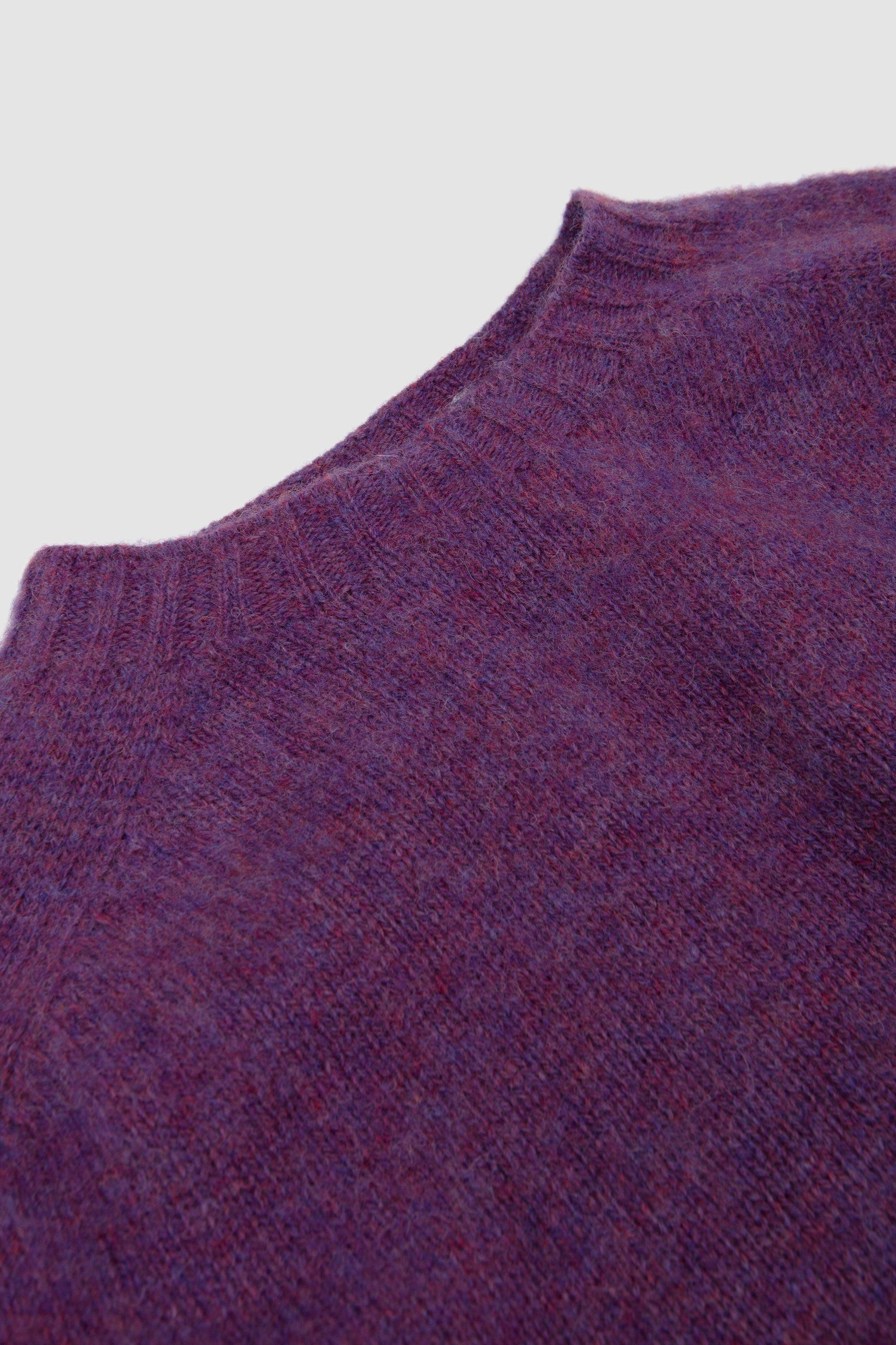 Shaggy/ Saddle Shoulder Crew Neck Sweater Calluna
