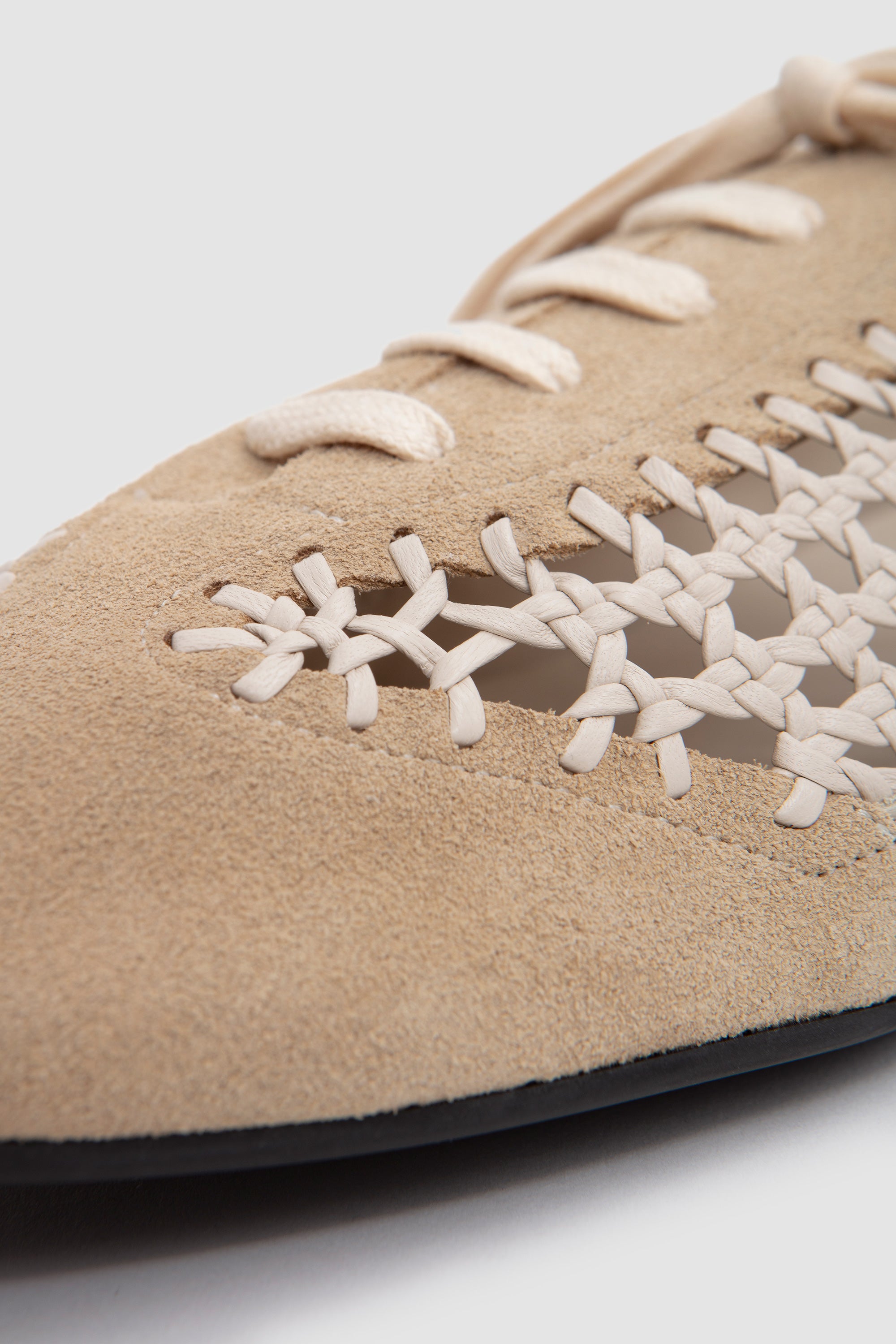 Esportiu Woven Lace-Up Shoes Cream_5