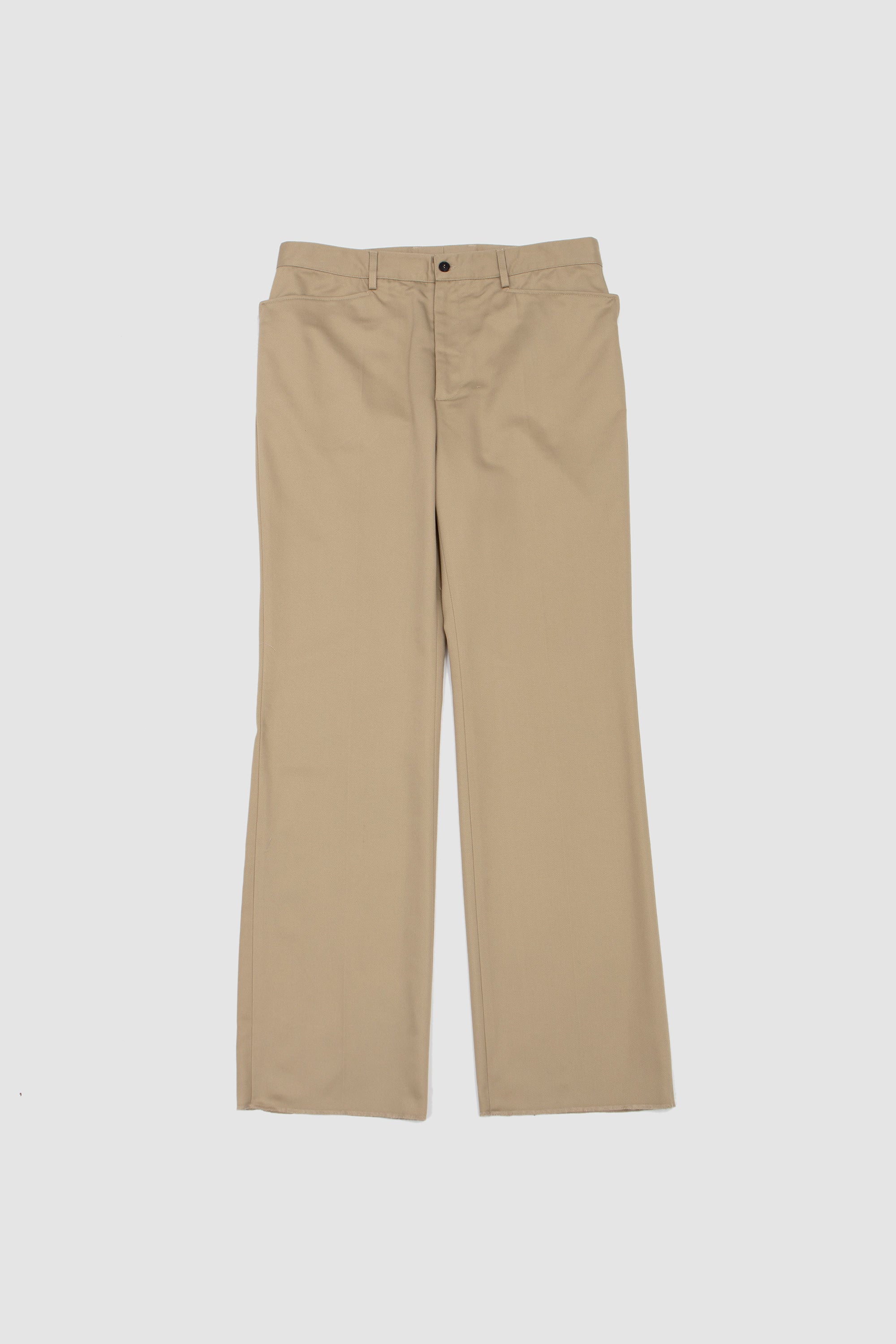 Flared Trousers Beige