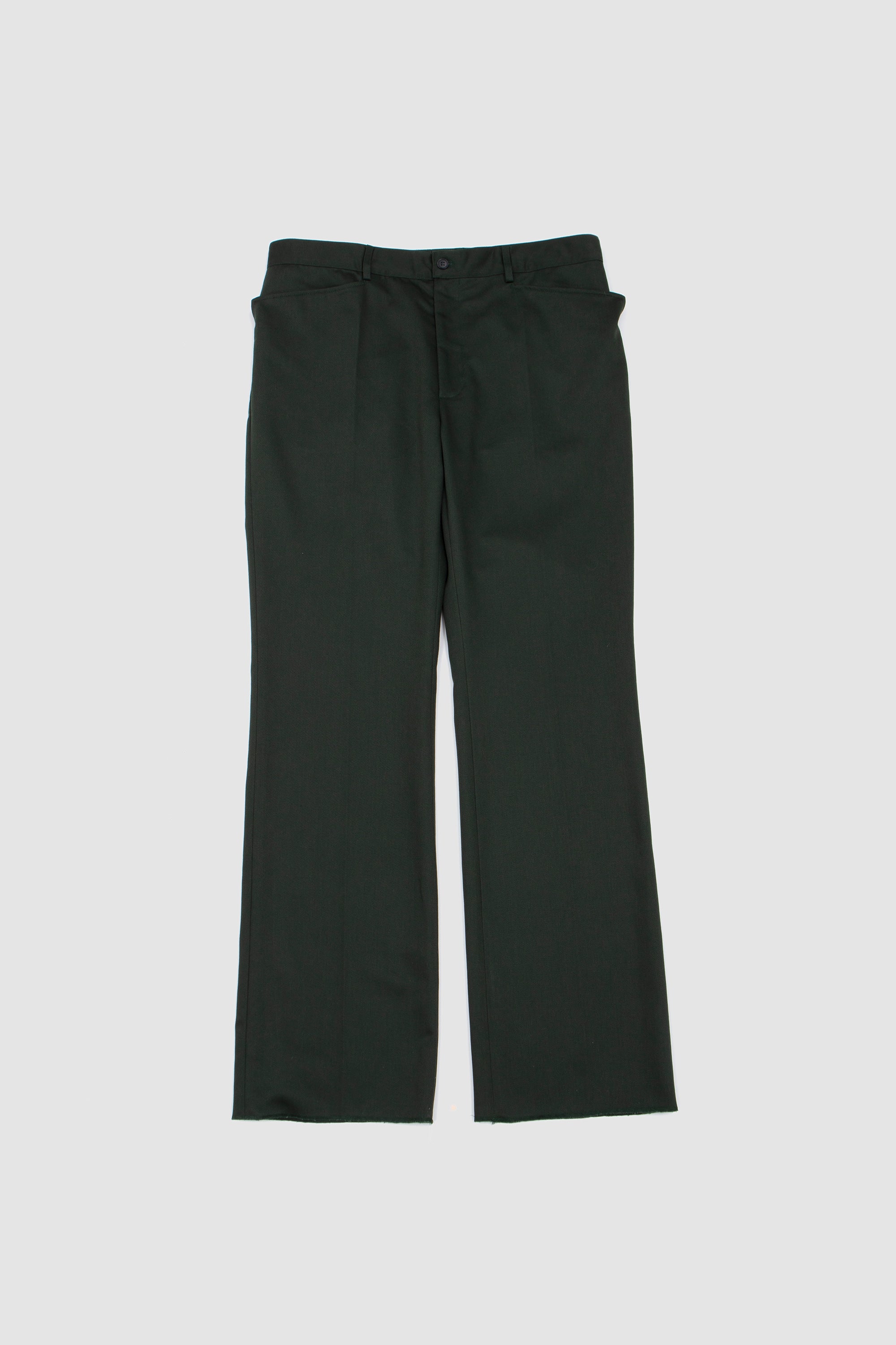 Flared Trousers Bottle Green_1