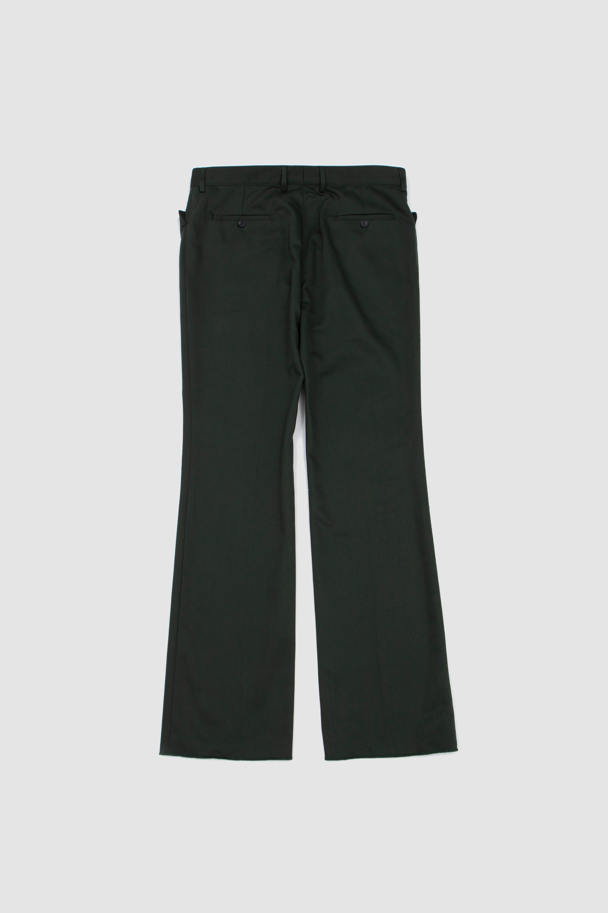 Flared Trousers Bottle Green_4