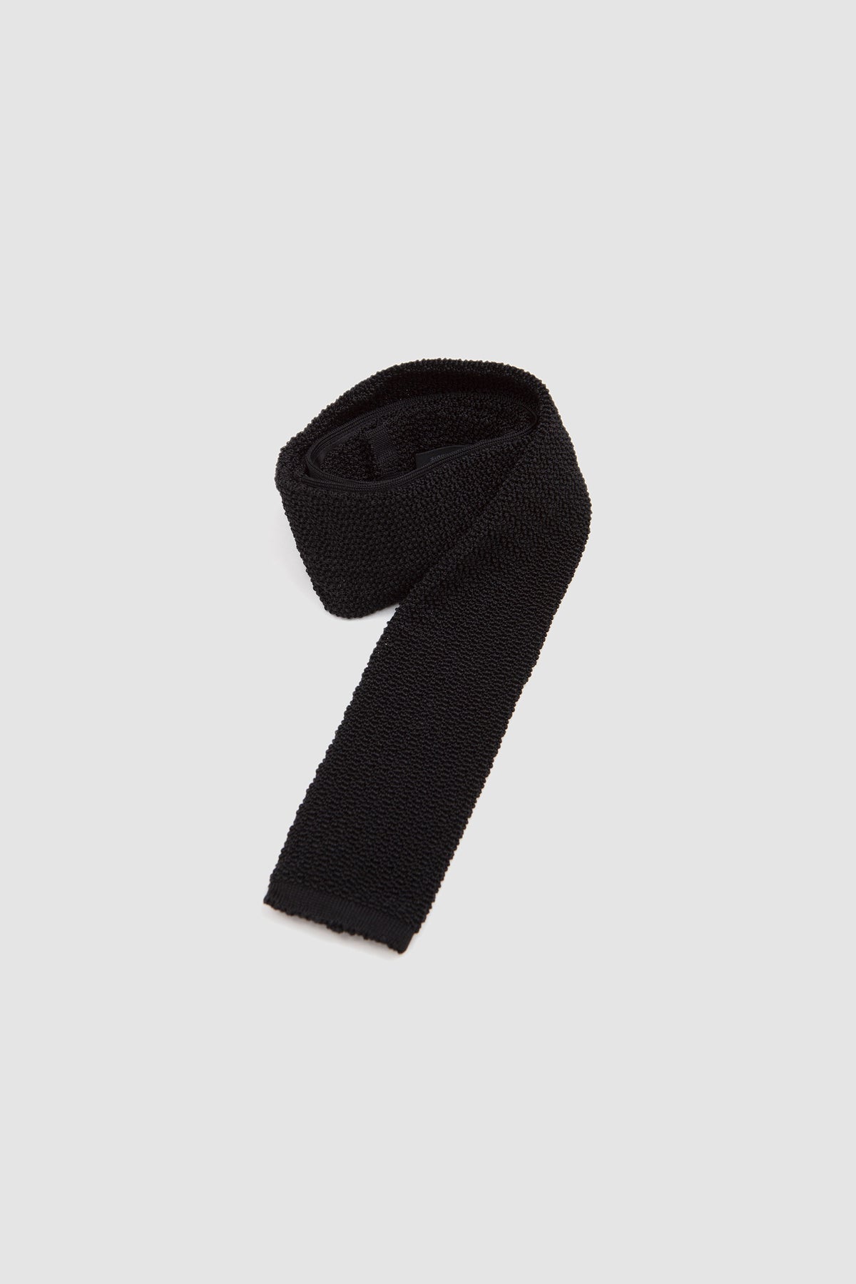 Silk Knit Tie Black_2