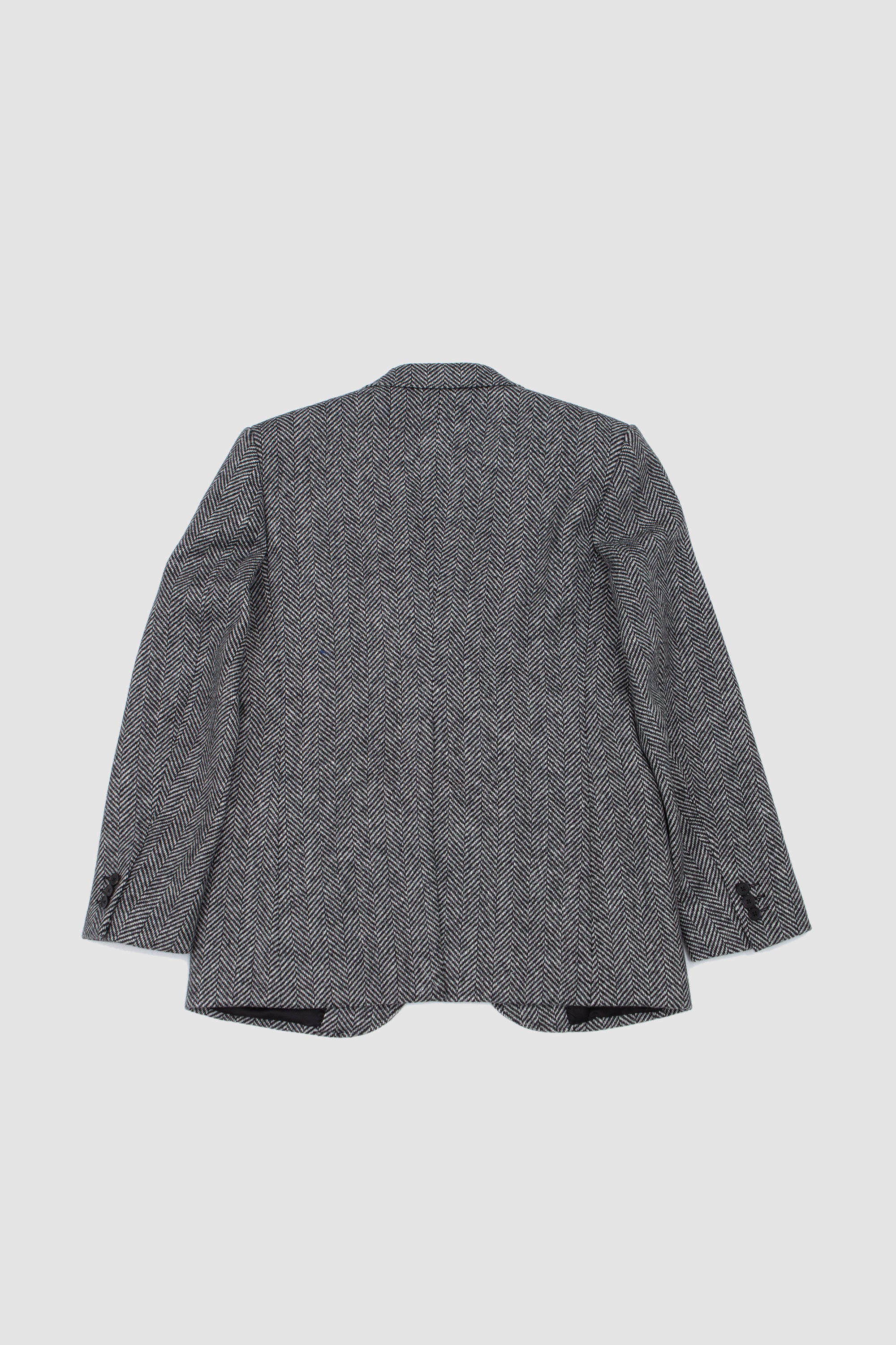 Single Breasted Jacket Black/ White Herringbone_4