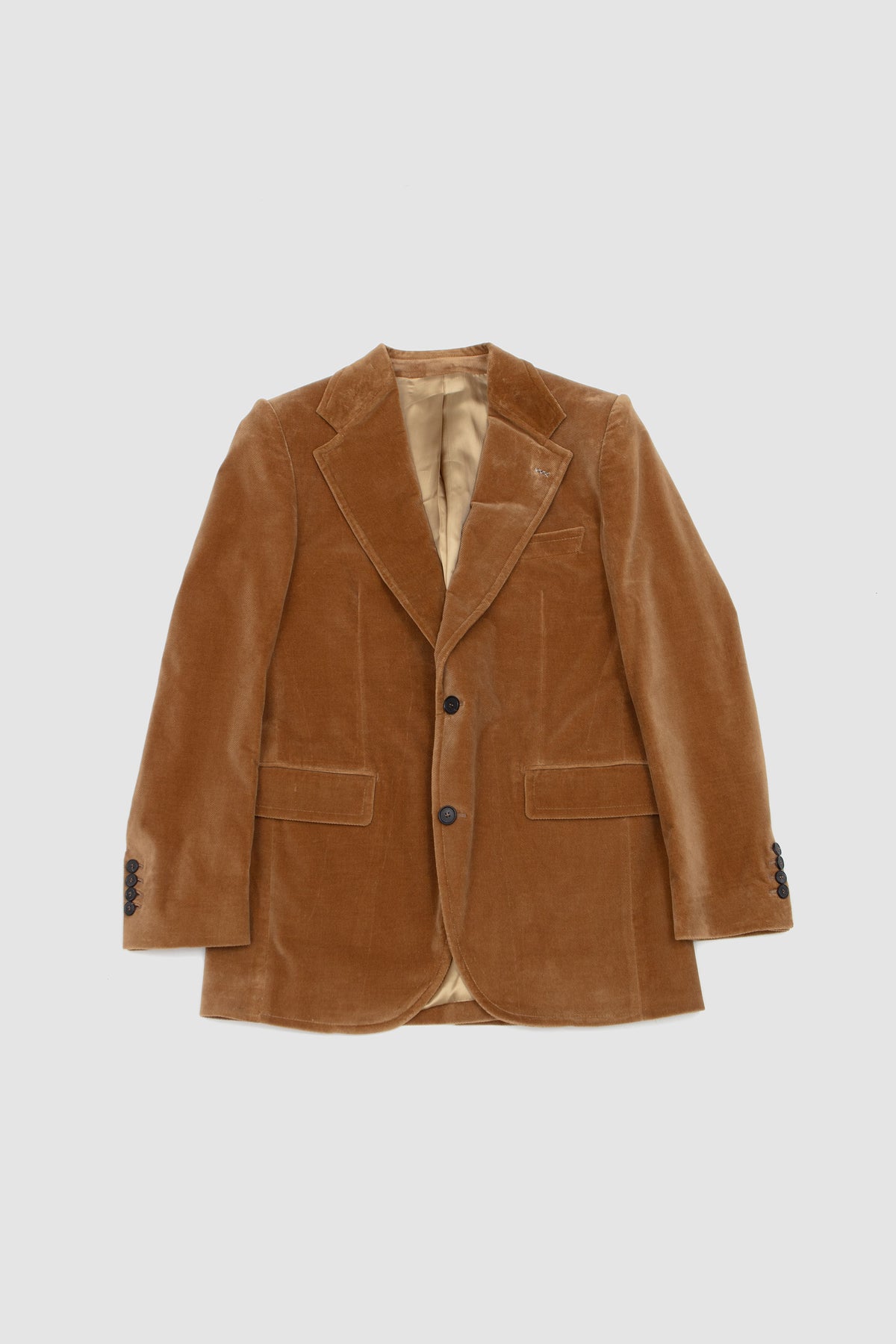 Single Breasted Jacket Velvet Mustard