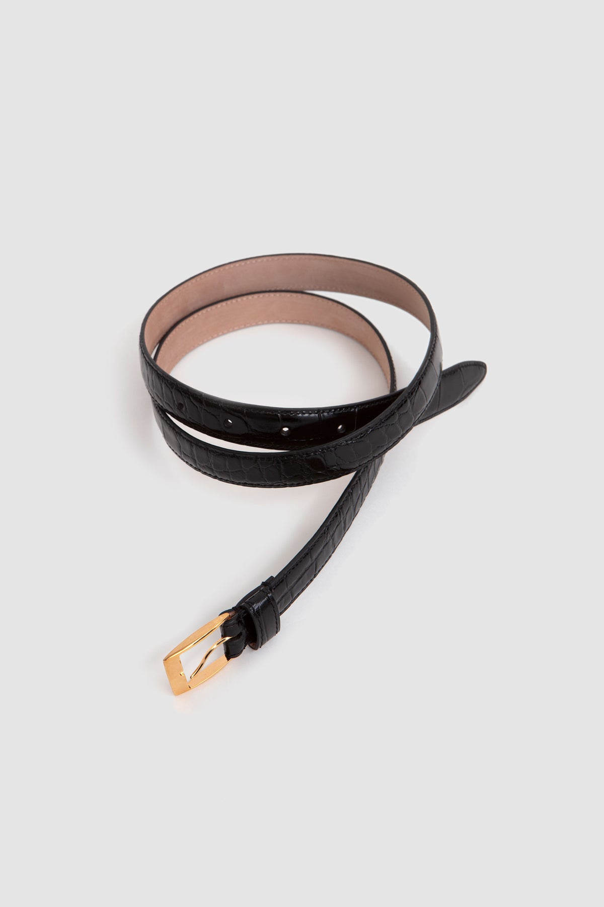 Thin Belt Croc Black_2
