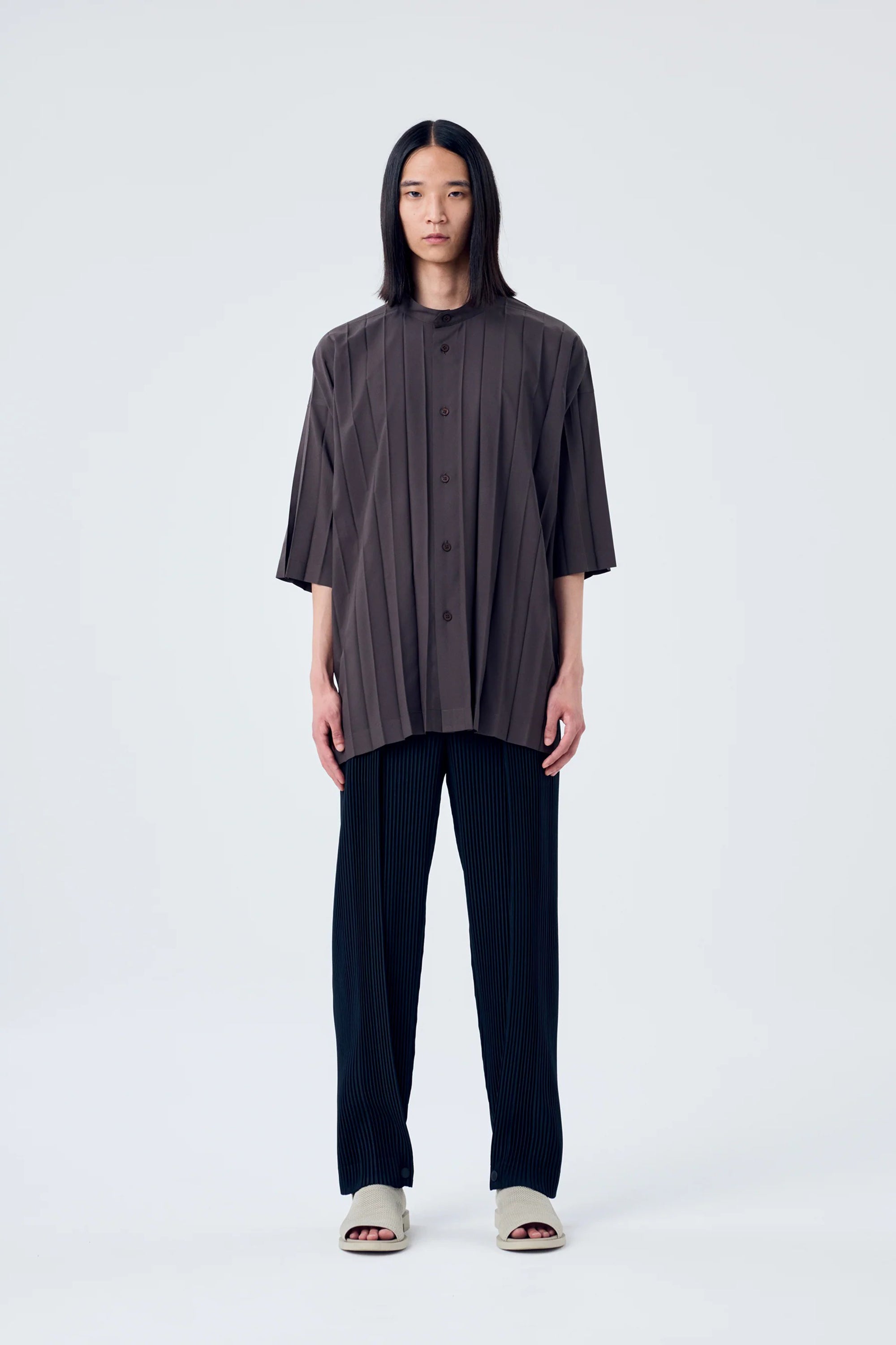 Pleats Bottoms Trousers 1 Black_1