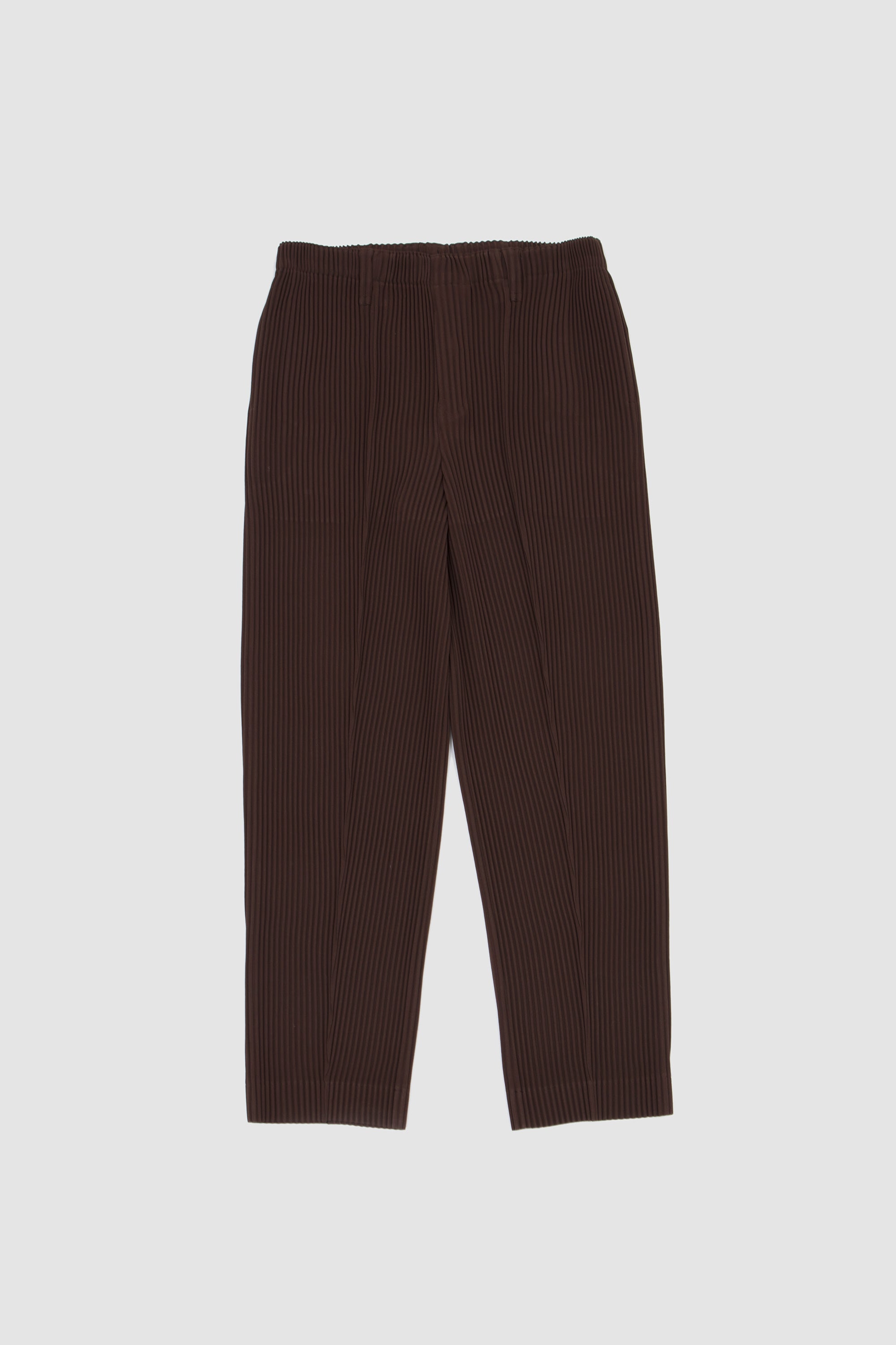 Tuxedo Pleats Trousers Brown