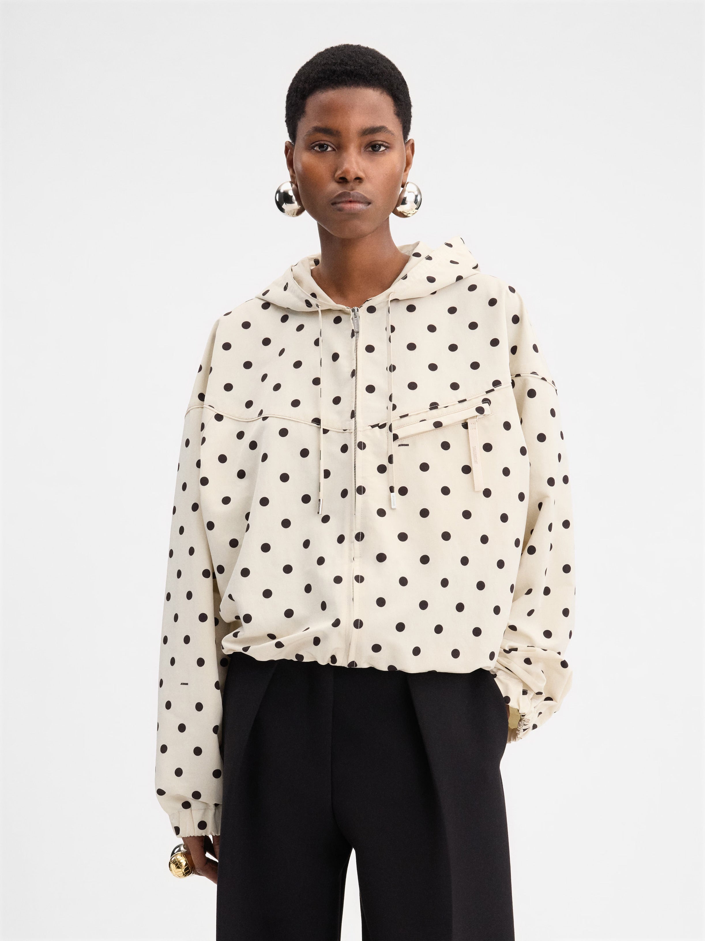 SPORTIVO [Le blouson bateau print dots logo off white]