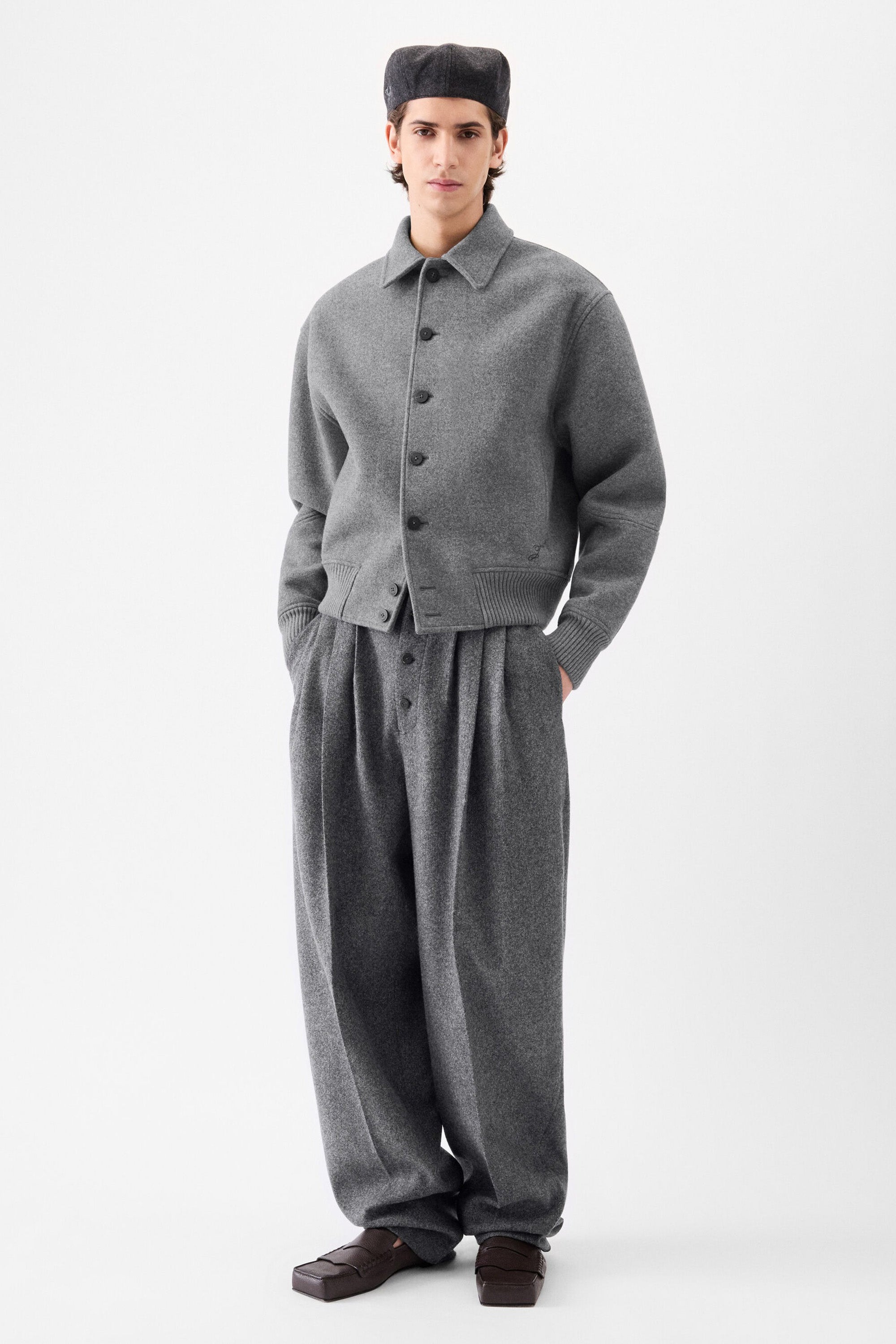 Le Bomber Feltro Grey_1