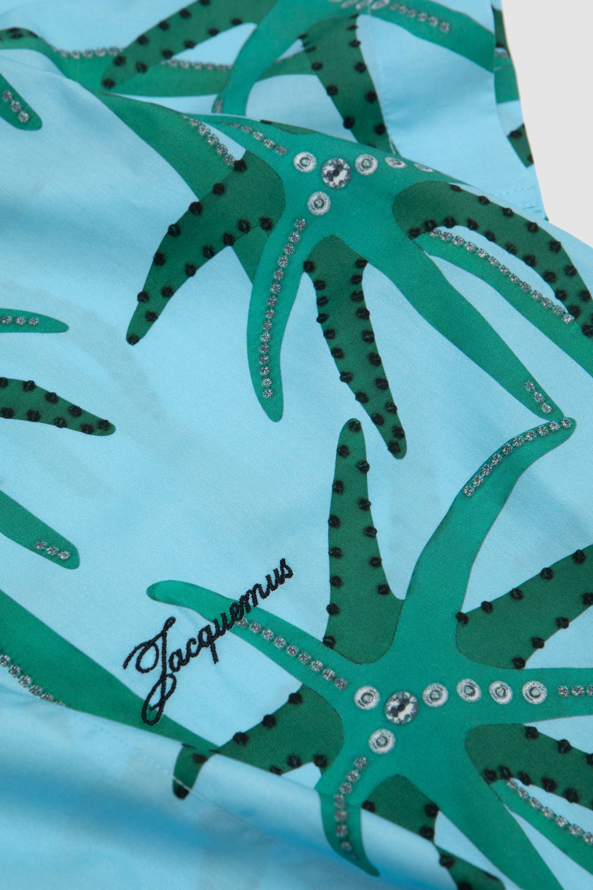Le Chemise Jean Print Palmtrees Star Blue/ Green_8