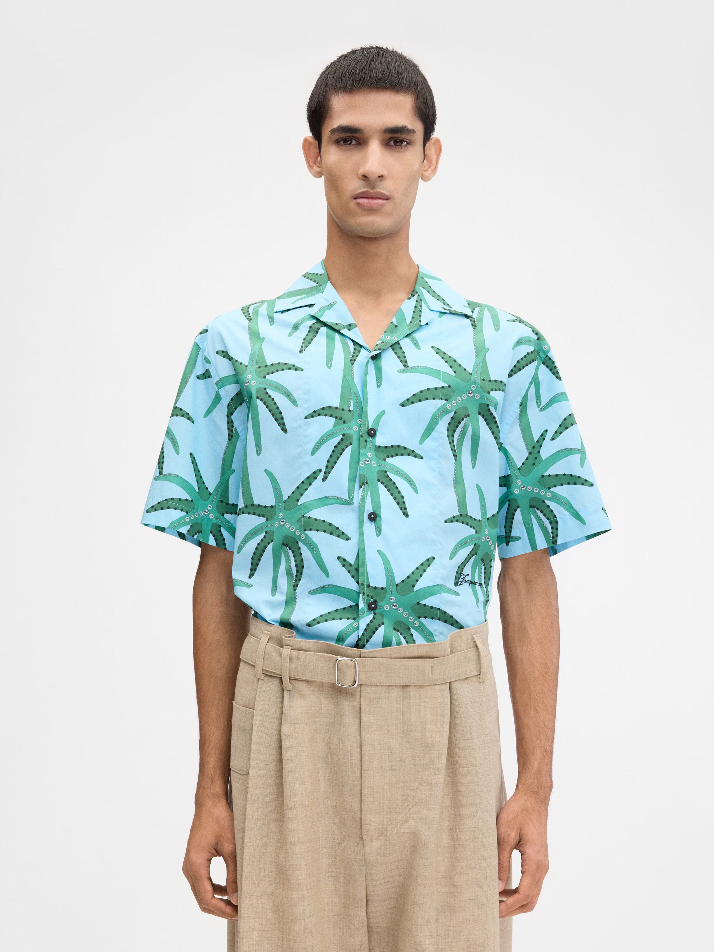 Le Chemise Jean Print Palmtrees Star Blue/ Green_1