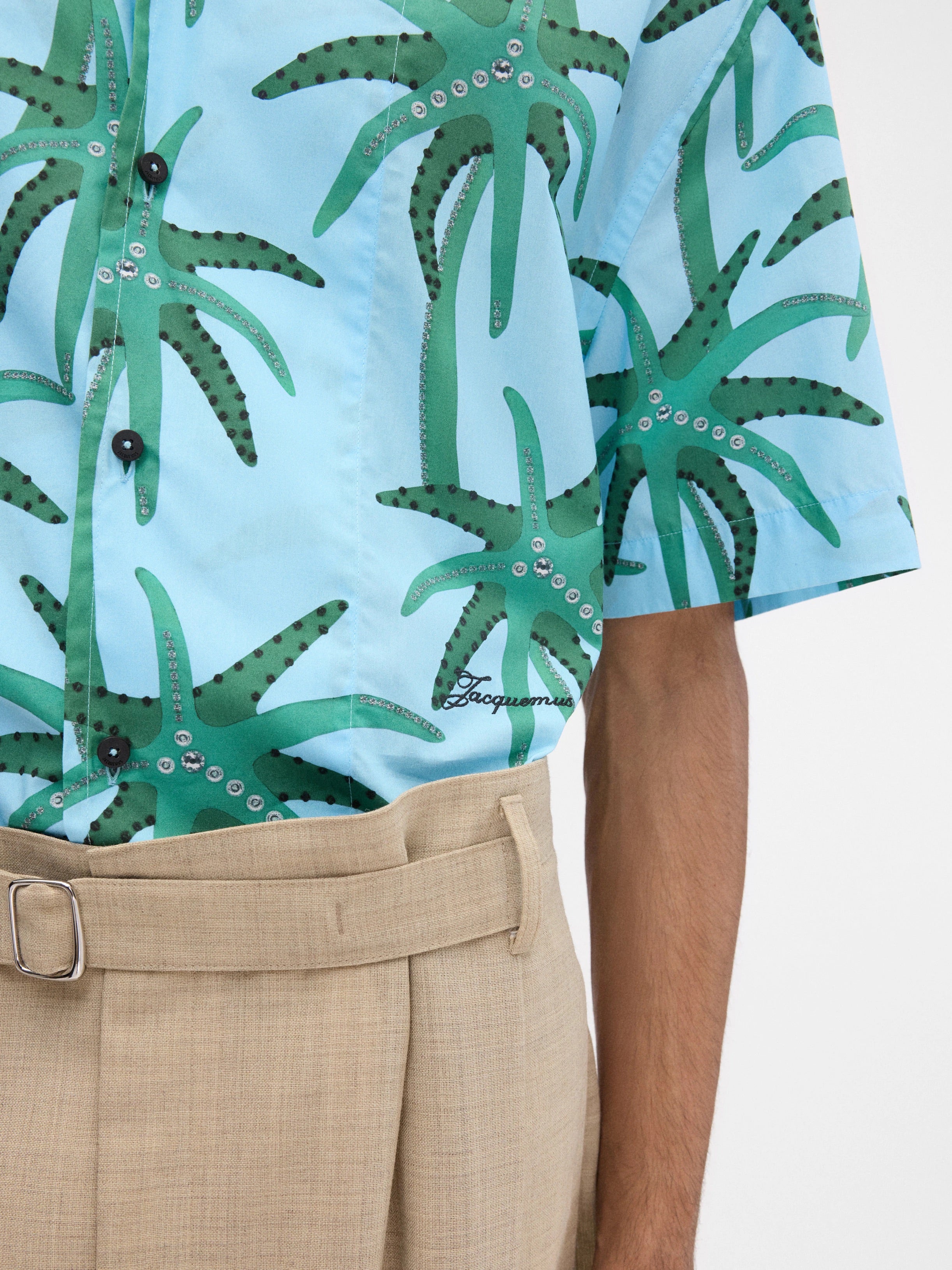 Le Chemise Jean Print Palmtrees Star Blue/ Green_5