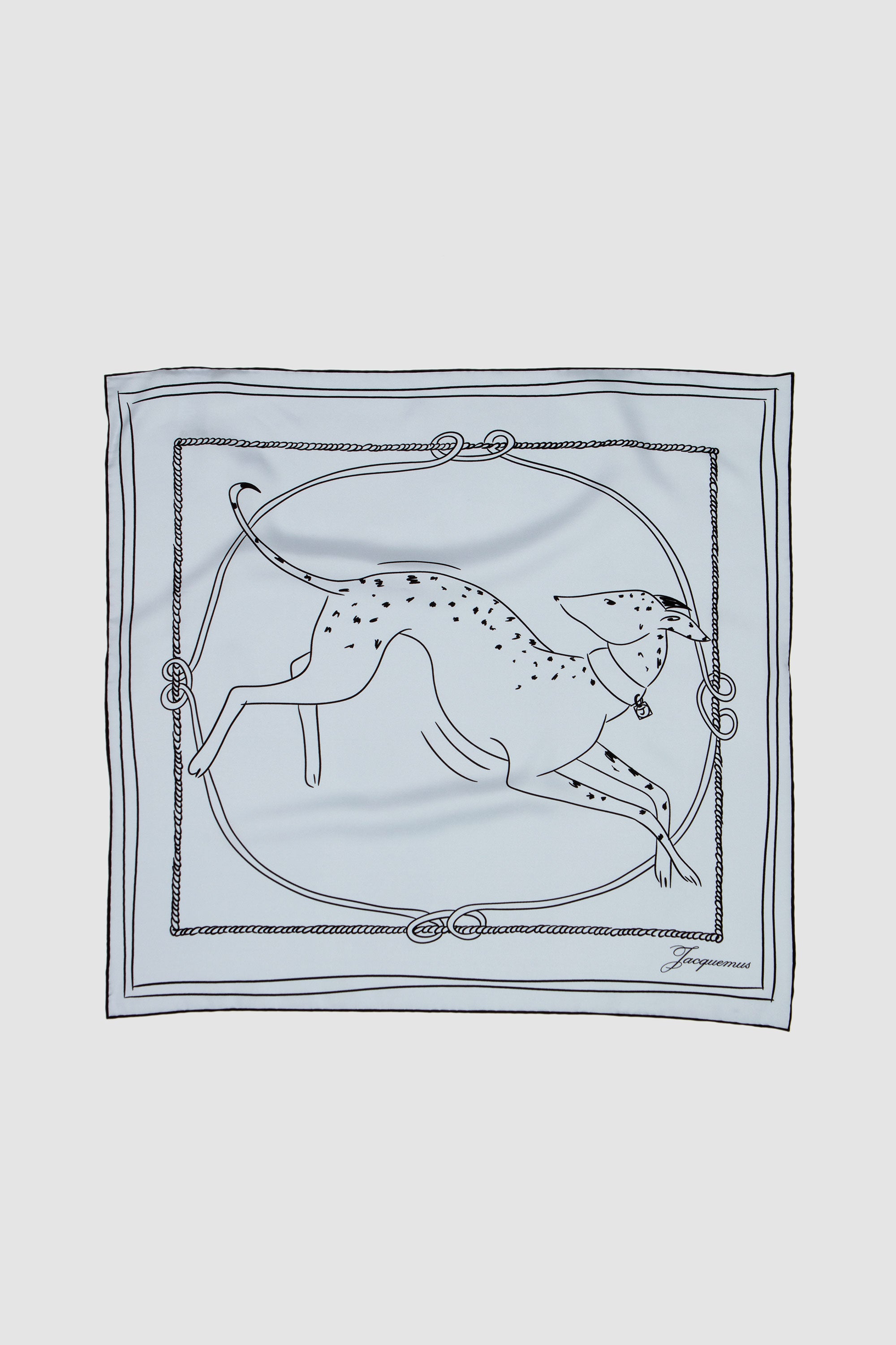 Le Foulard Dalmatien Print Dog Pale Lilac_1