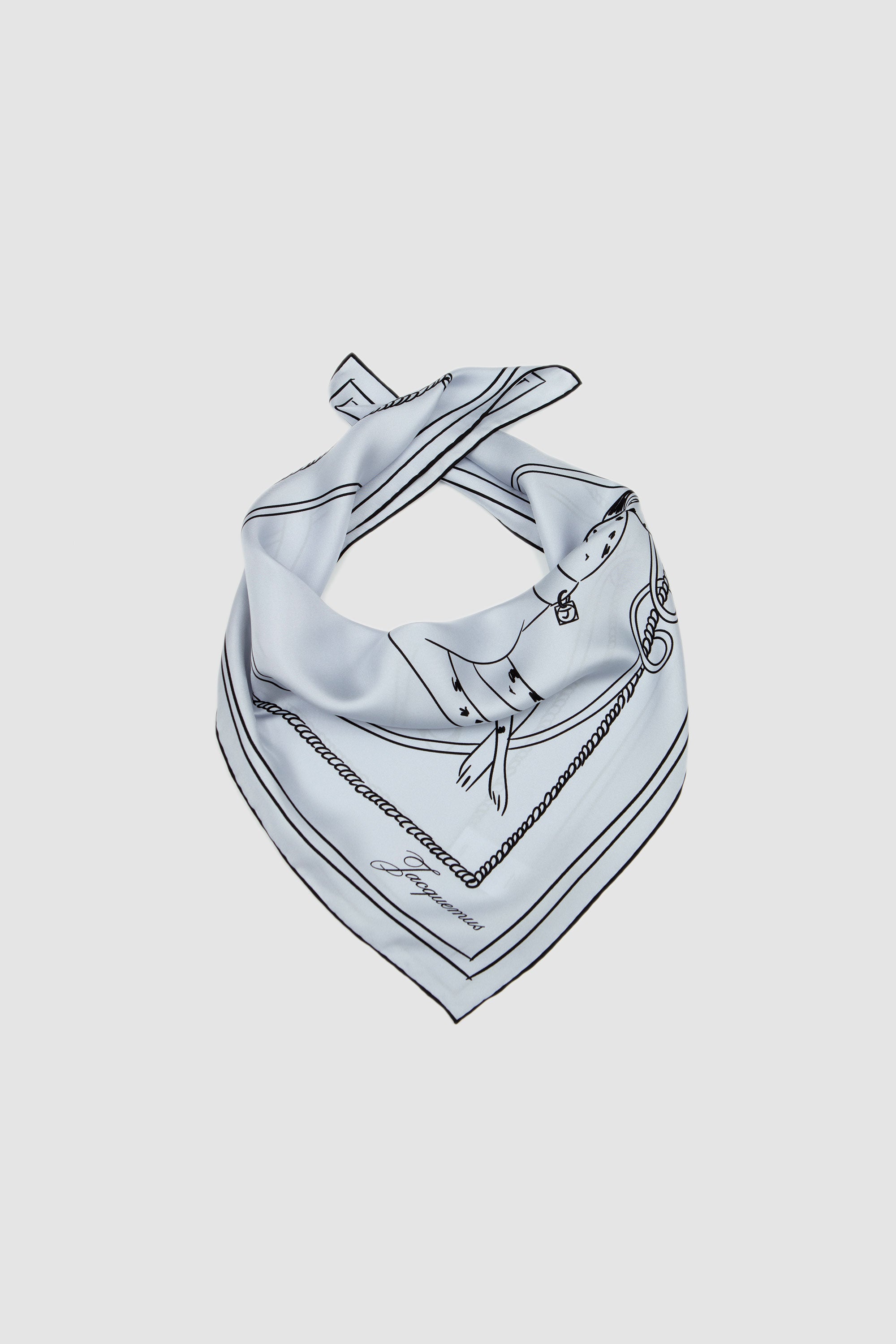 Le Foulard Dalmatien Print Dog Pale Lilac