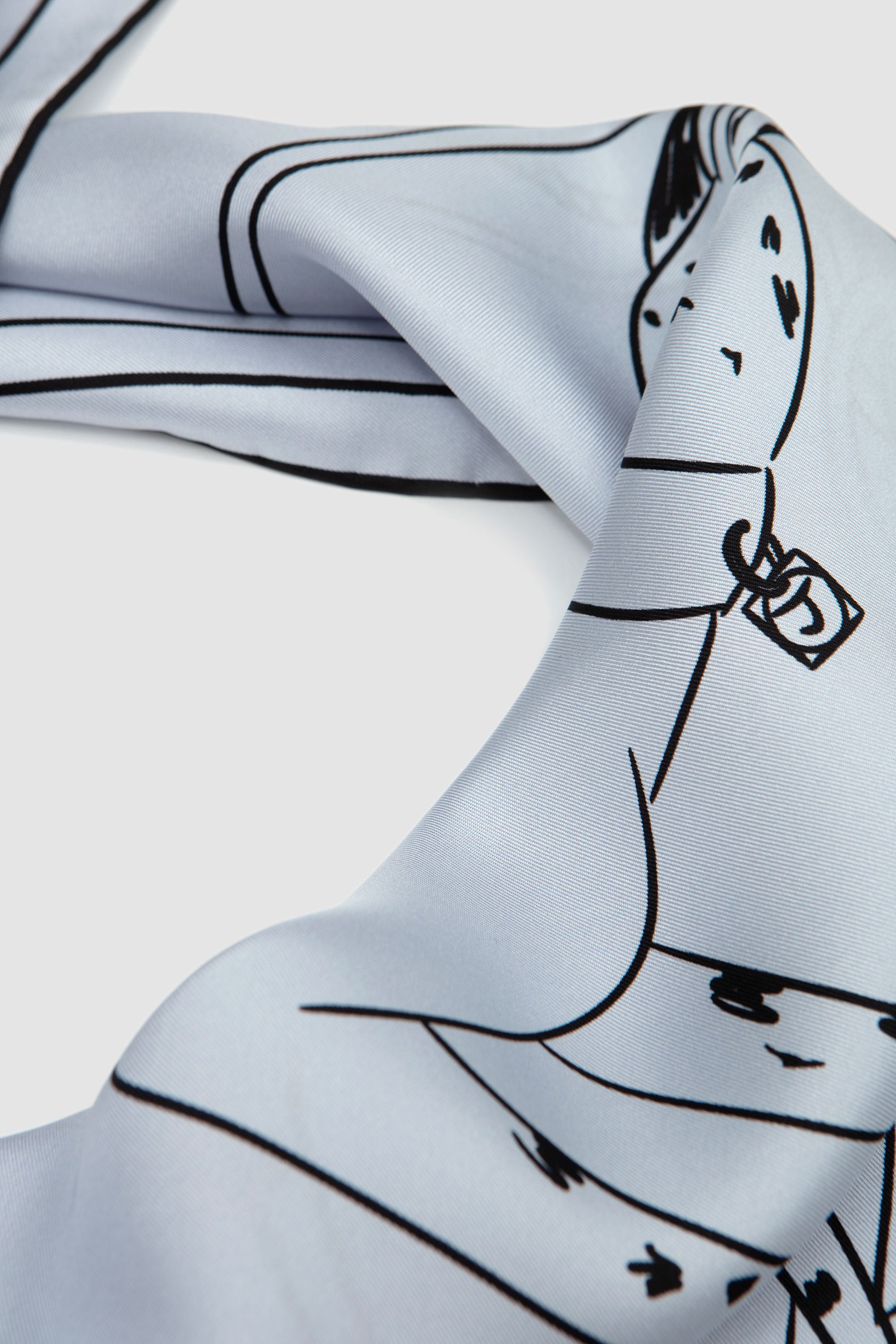 Le Foulard Dalmatien Print Dog Pale Lilac_4