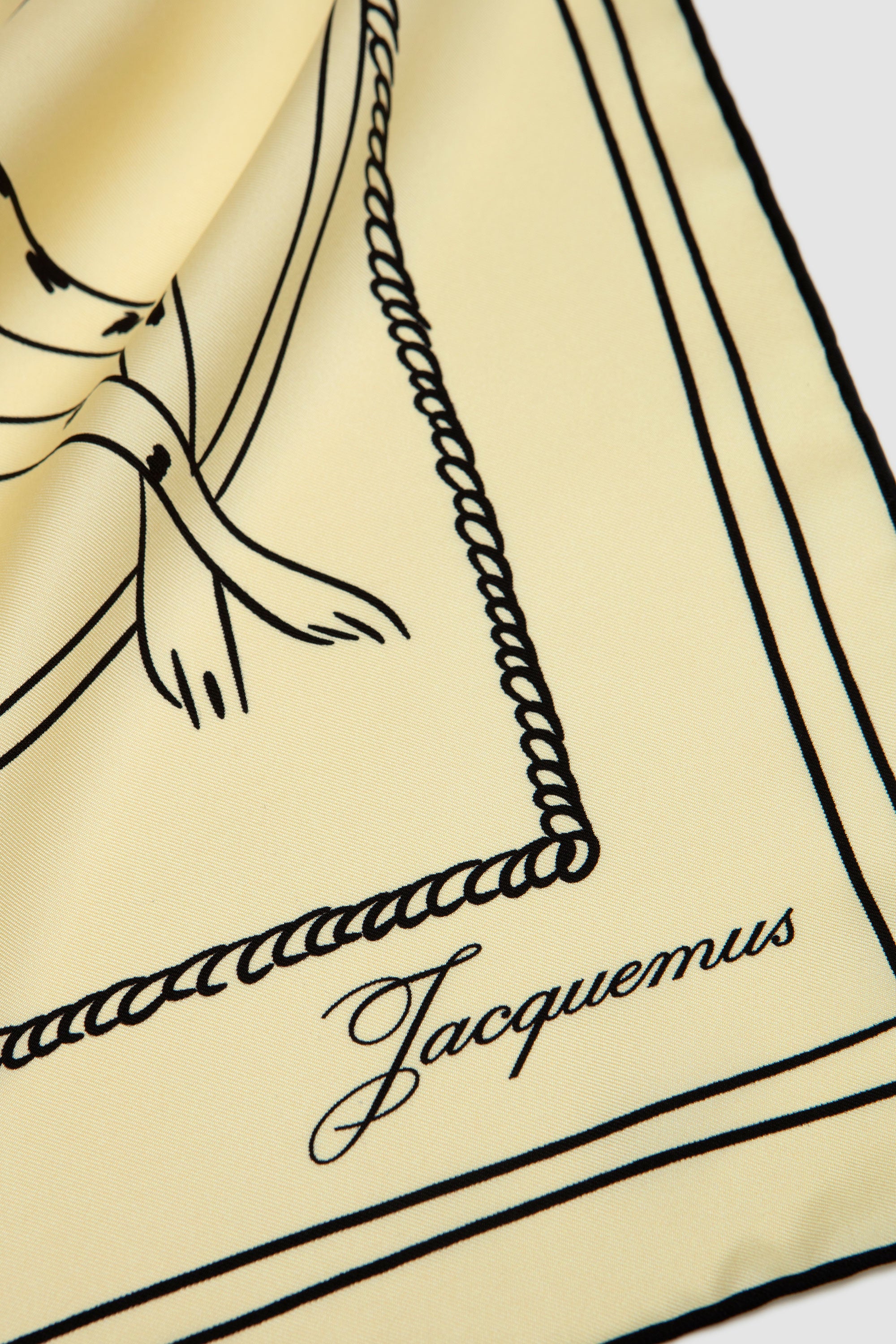 Le Foulard Dalmatien Print Dog Pale Yellow