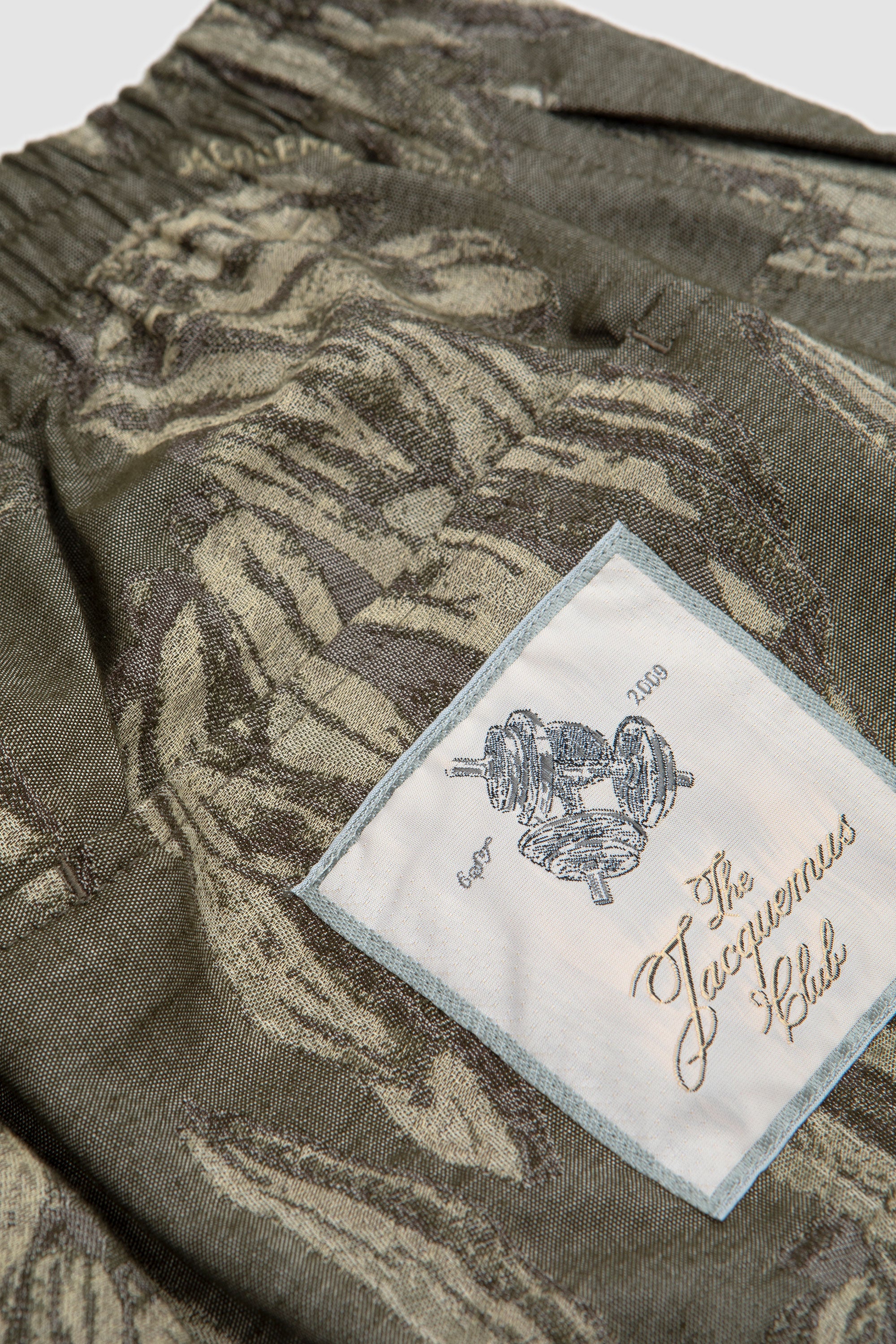 Le Short Aloe Jacquard Banane Logo Khaki_3