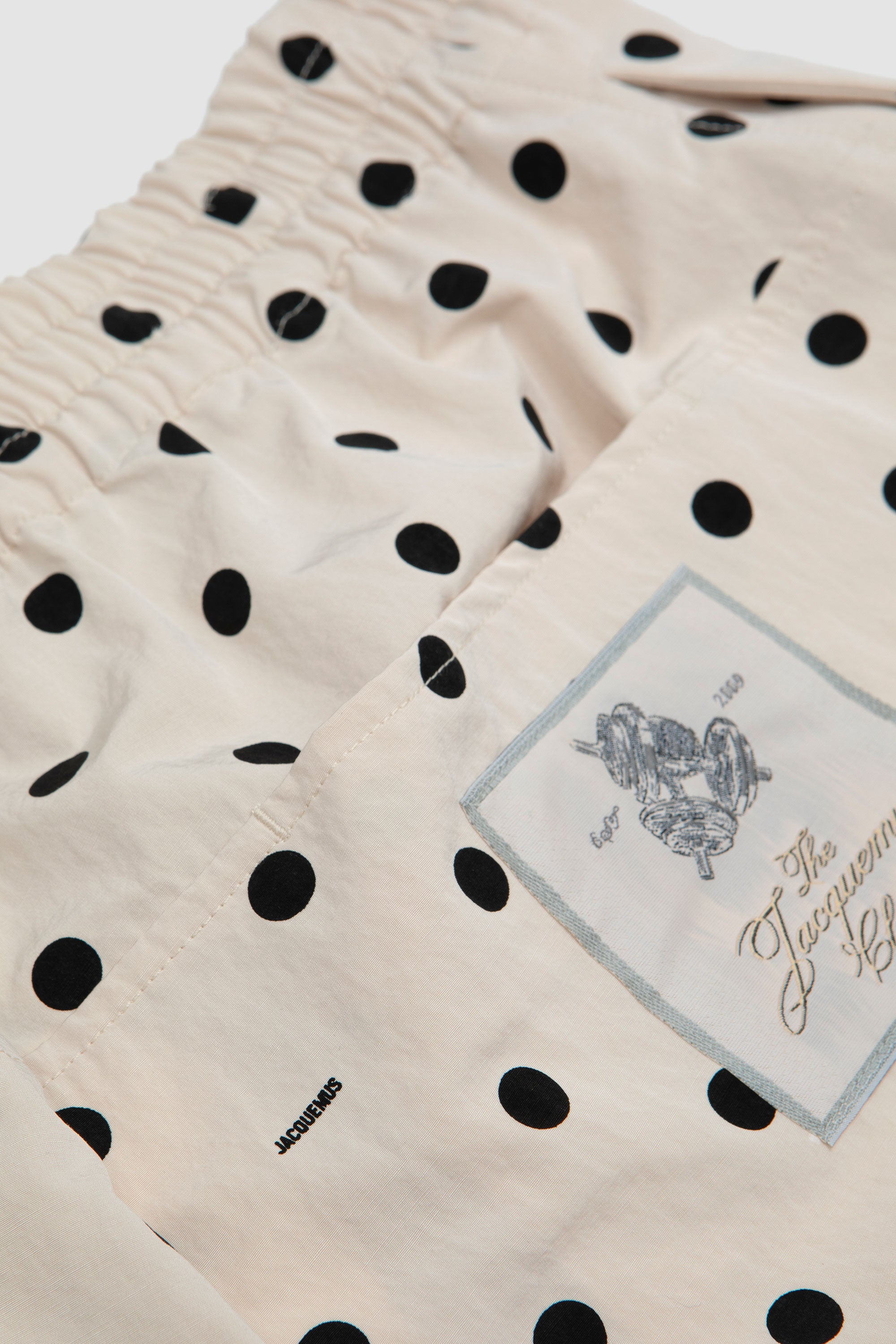 Le Short Aloe Print Dots Logo Off White