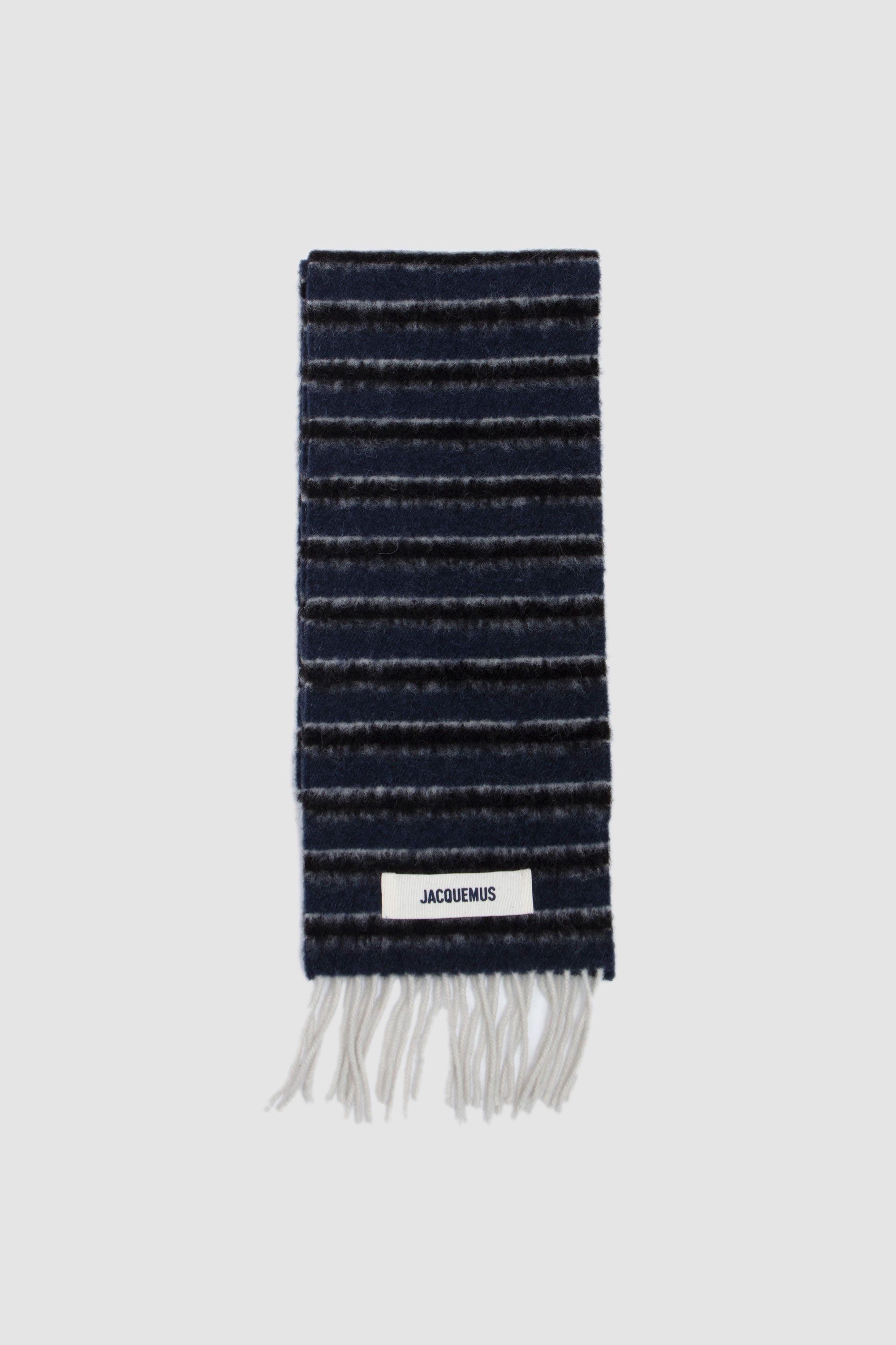 L'Echarpe Rayures Blue/ Dark Grey Stripes