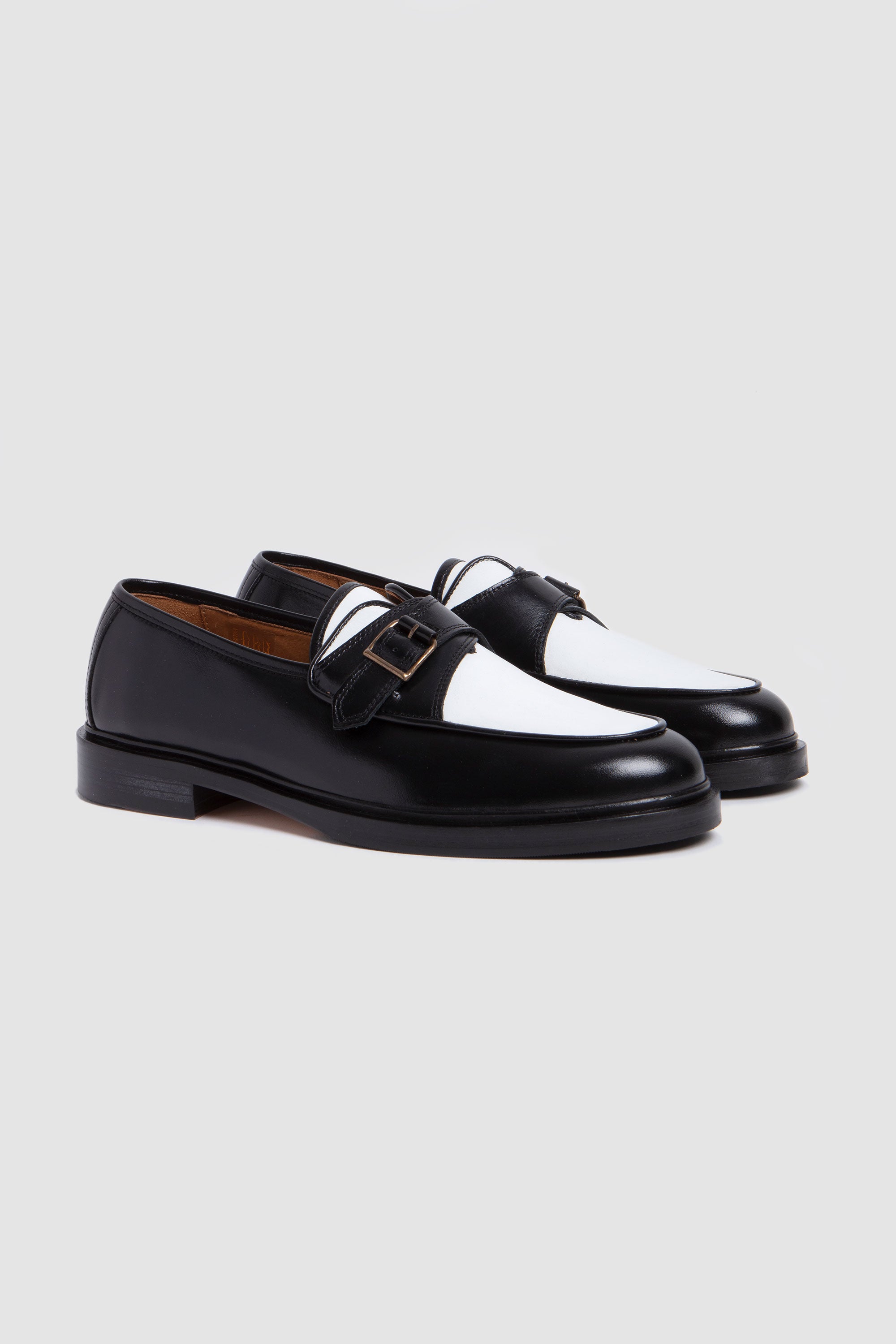 Serge Calf Leather Bicolor Black/ White_1