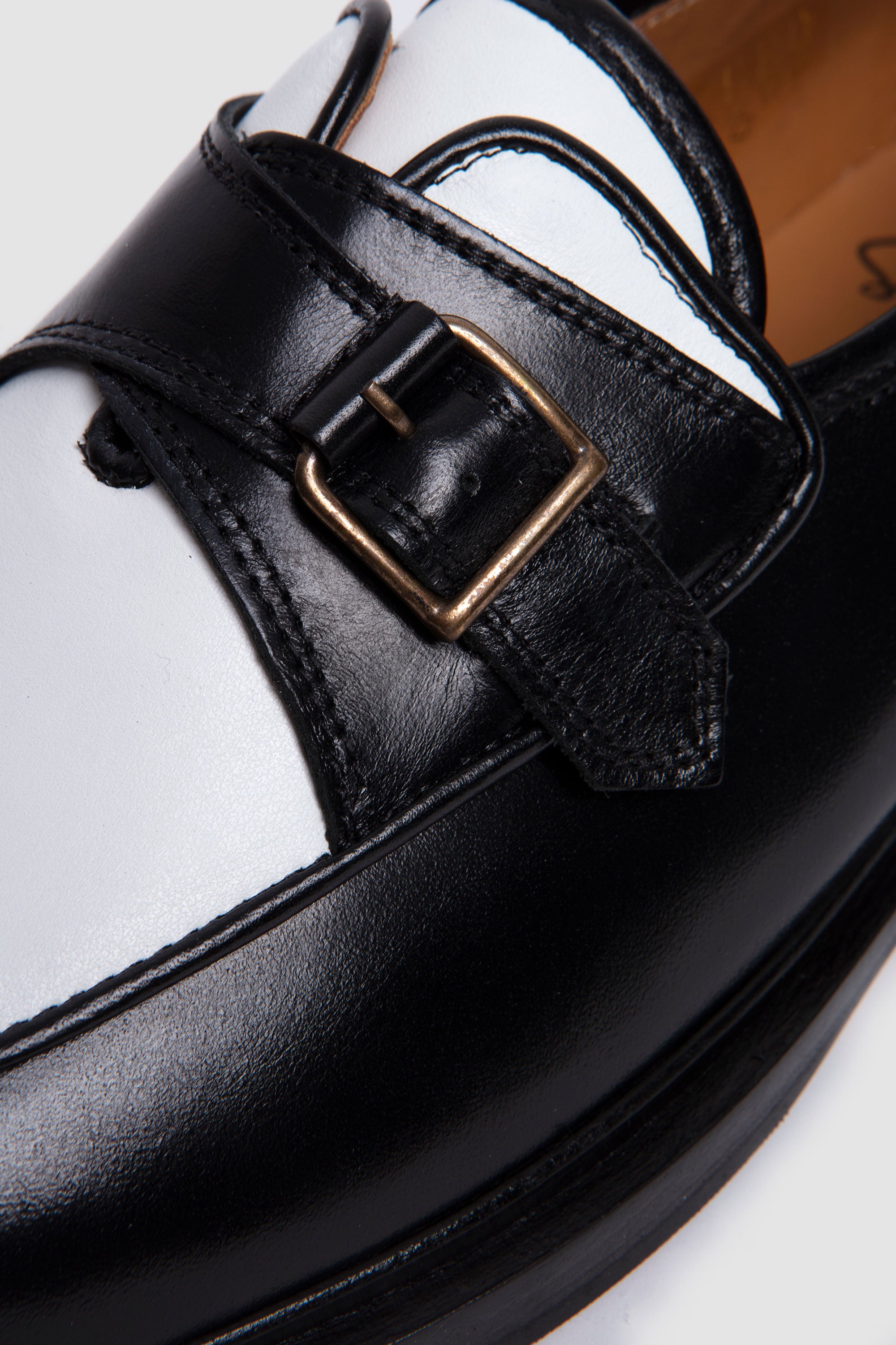Serge Calf Leather Bicolor Black/ White_4