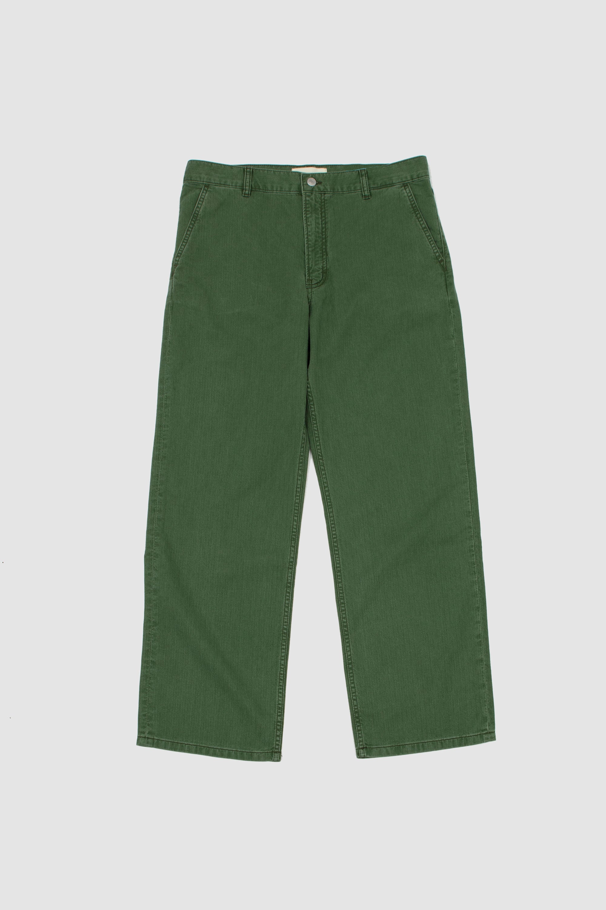 Genua Jeans Chevron Green Herringbone_1