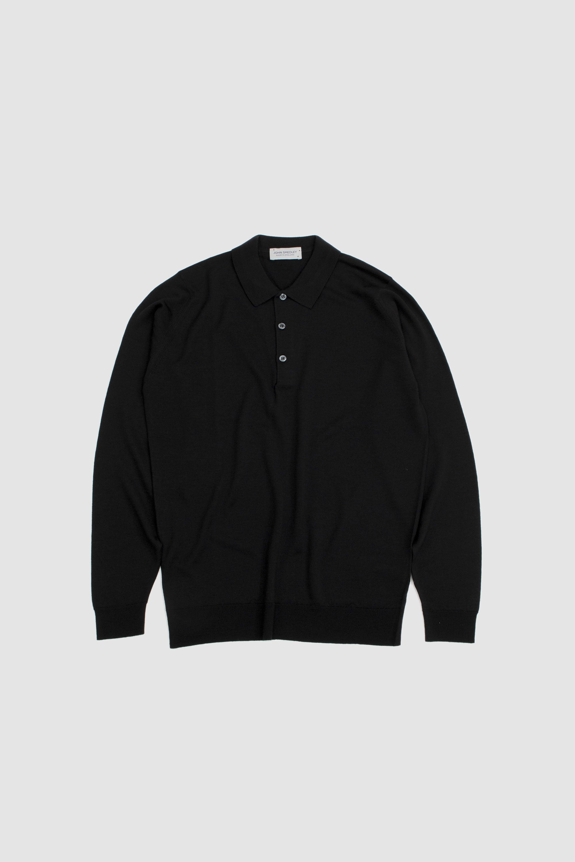 Belper LS Polo Shirt Black