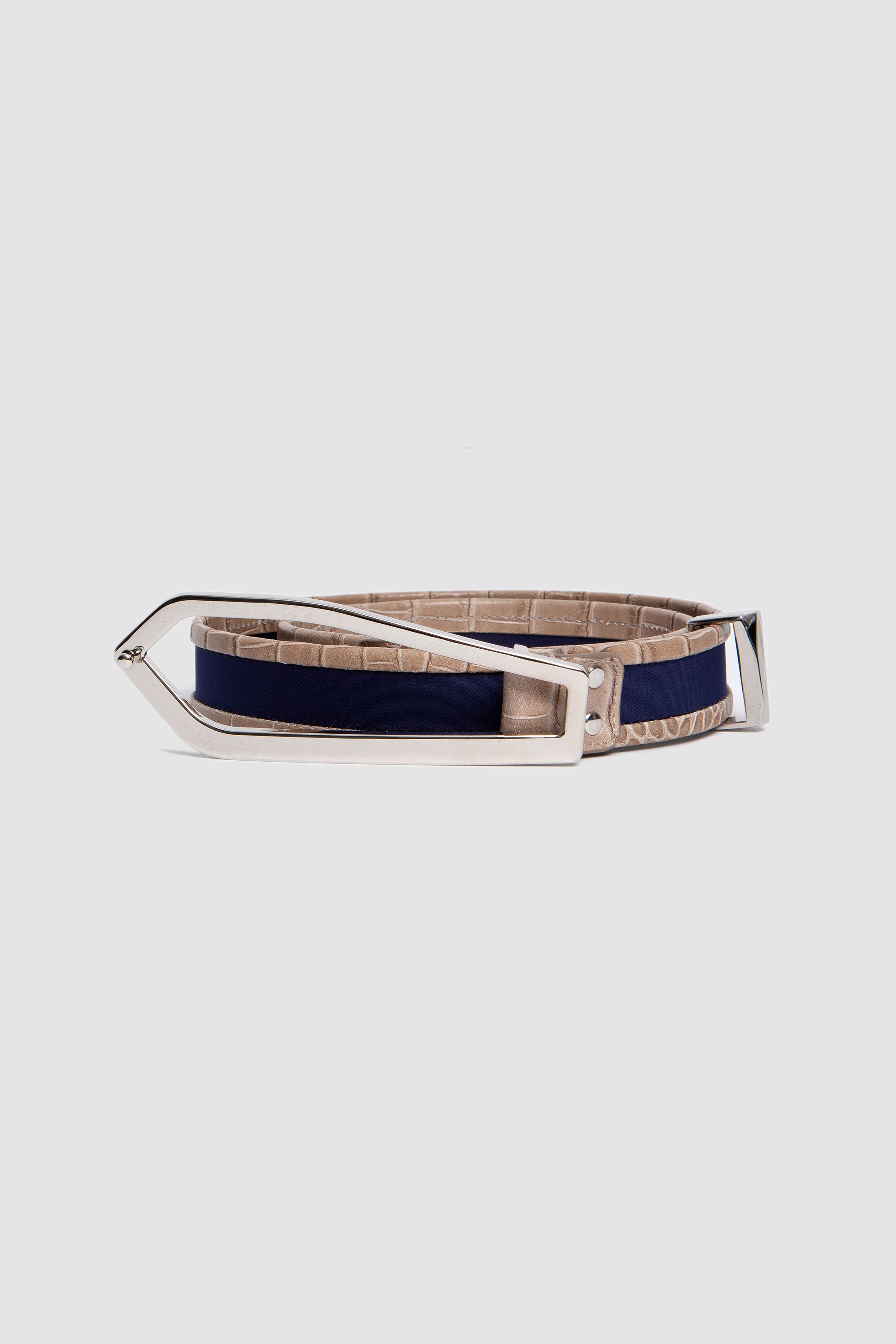 Alec Belt Navy Blue/ Green Khaki