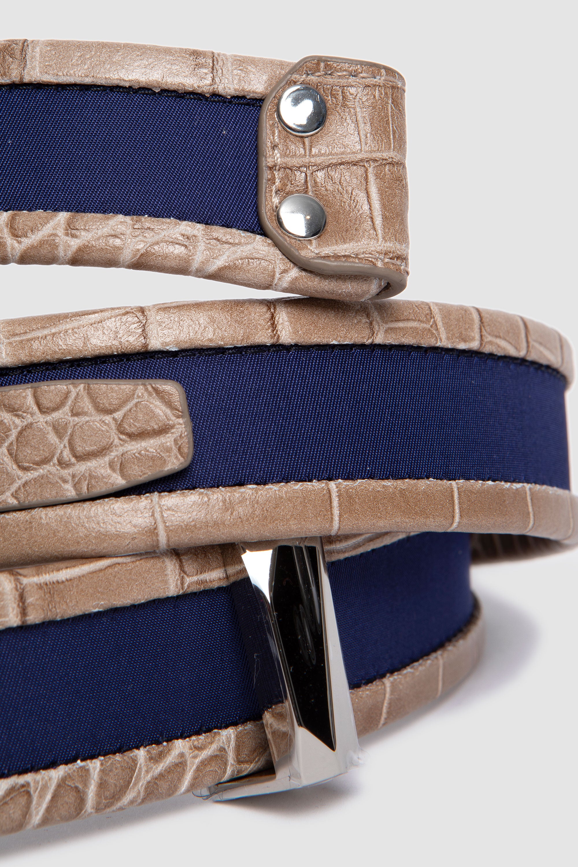 小物 KIKO KOSTADINOV ALEC BELT SPORTIVO [Alec belt navy blue/ green khaki]