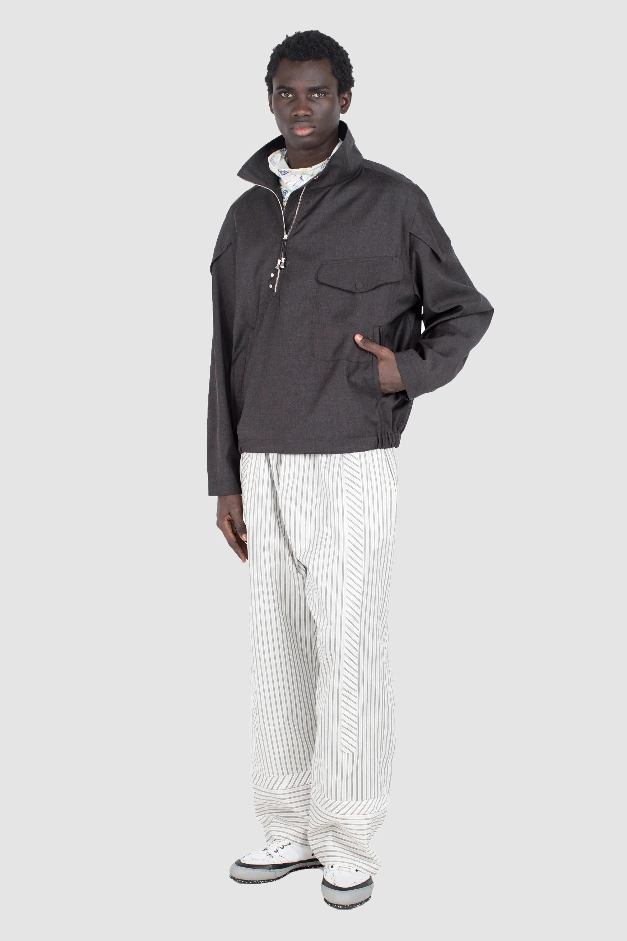 × Kiko Kostadinov transformable anorak SPORTIVO [Farkas pullover jacket umber brown]