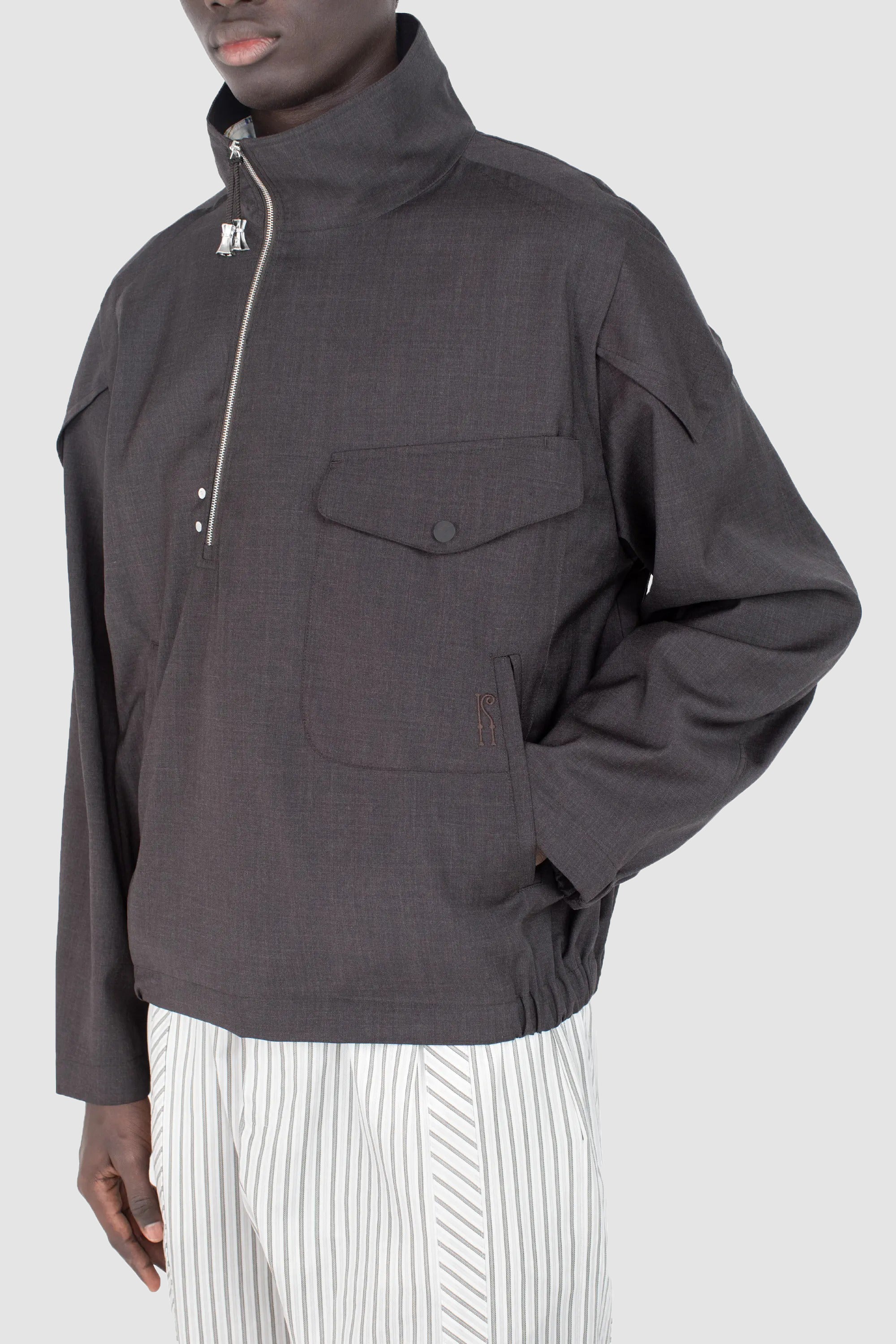 Farkas Pullover Jacket Umber Brown_4