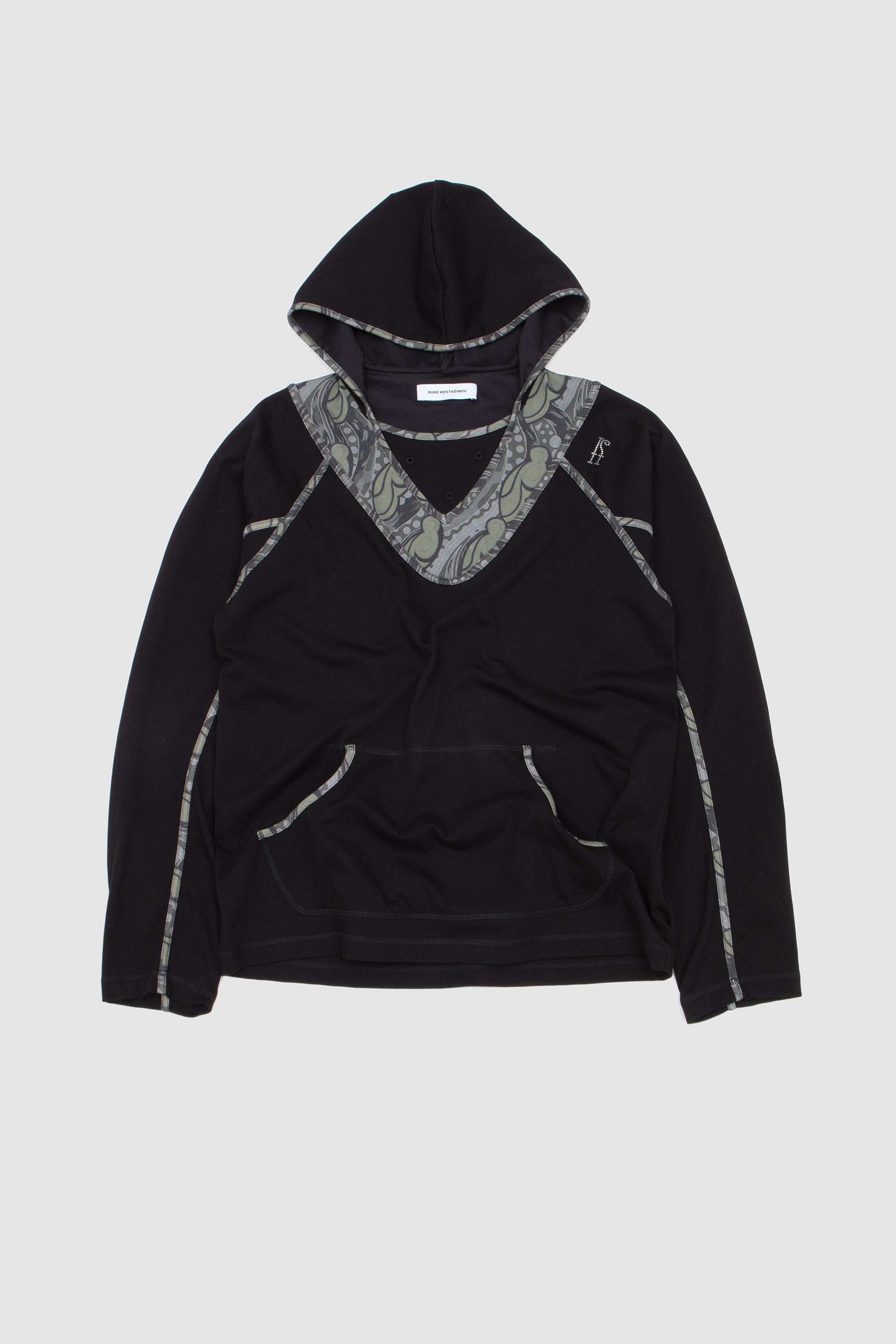 Gizi Hooded Top Black/ Sage_8