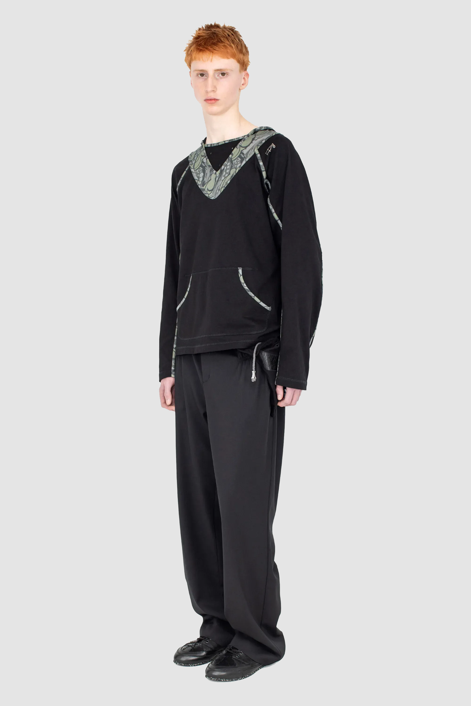 Gizi Hooded Top Black/ Sage