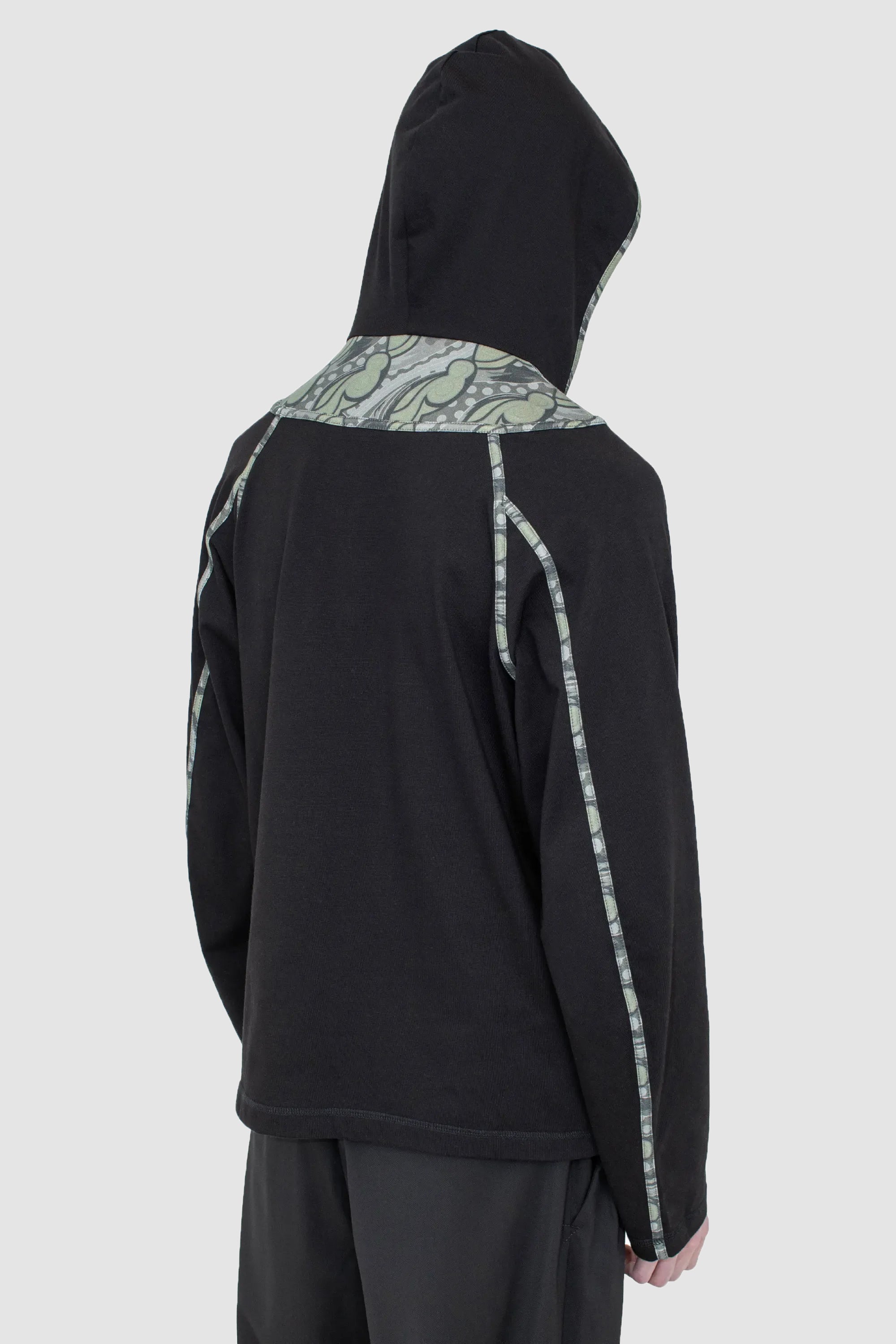 Gizi Hooded Top Black/ Sage_7
