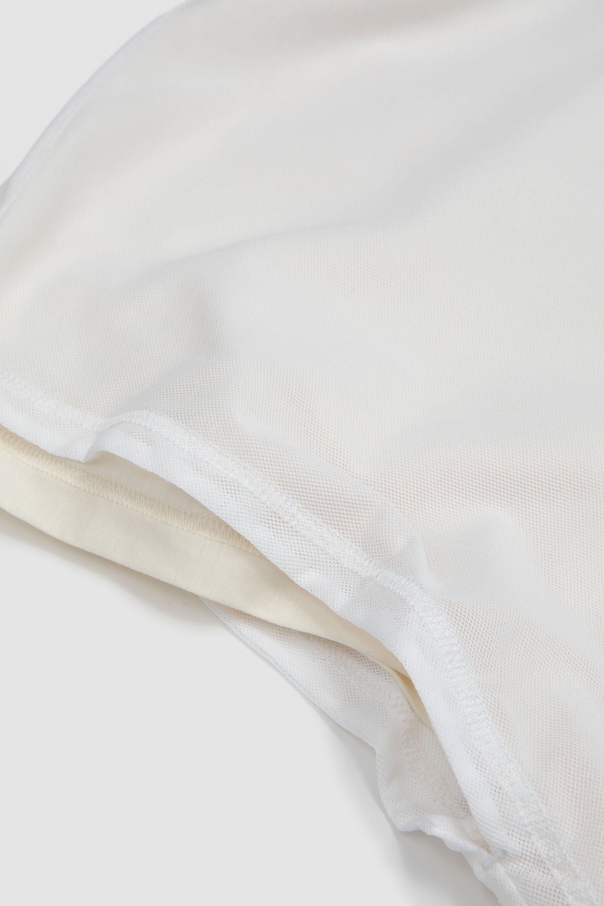 Inex Mesh Sleeveless Top Off White/ White