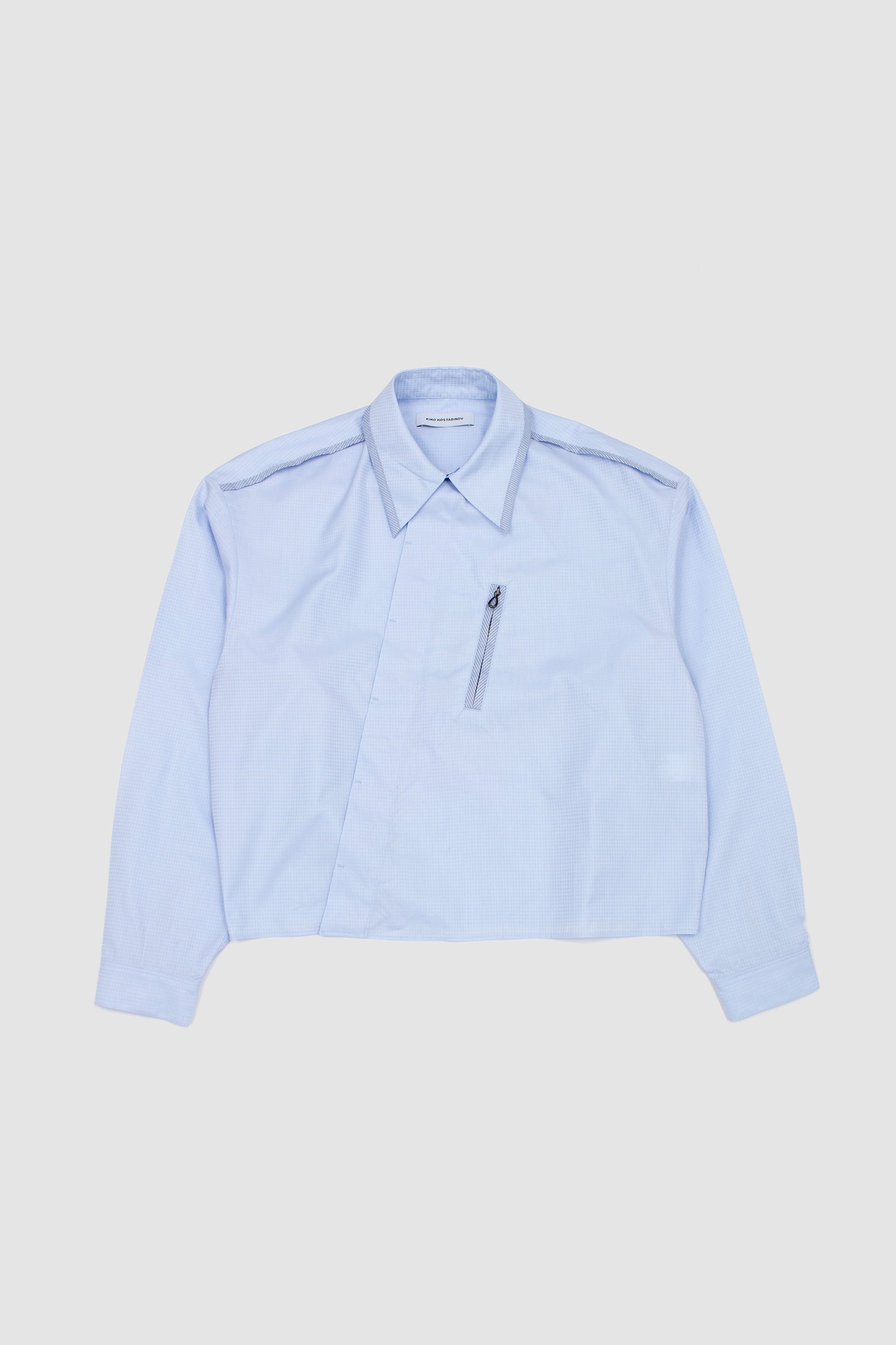 Murad Shirt Sky Blue Harlequin/ Blue Twill_1