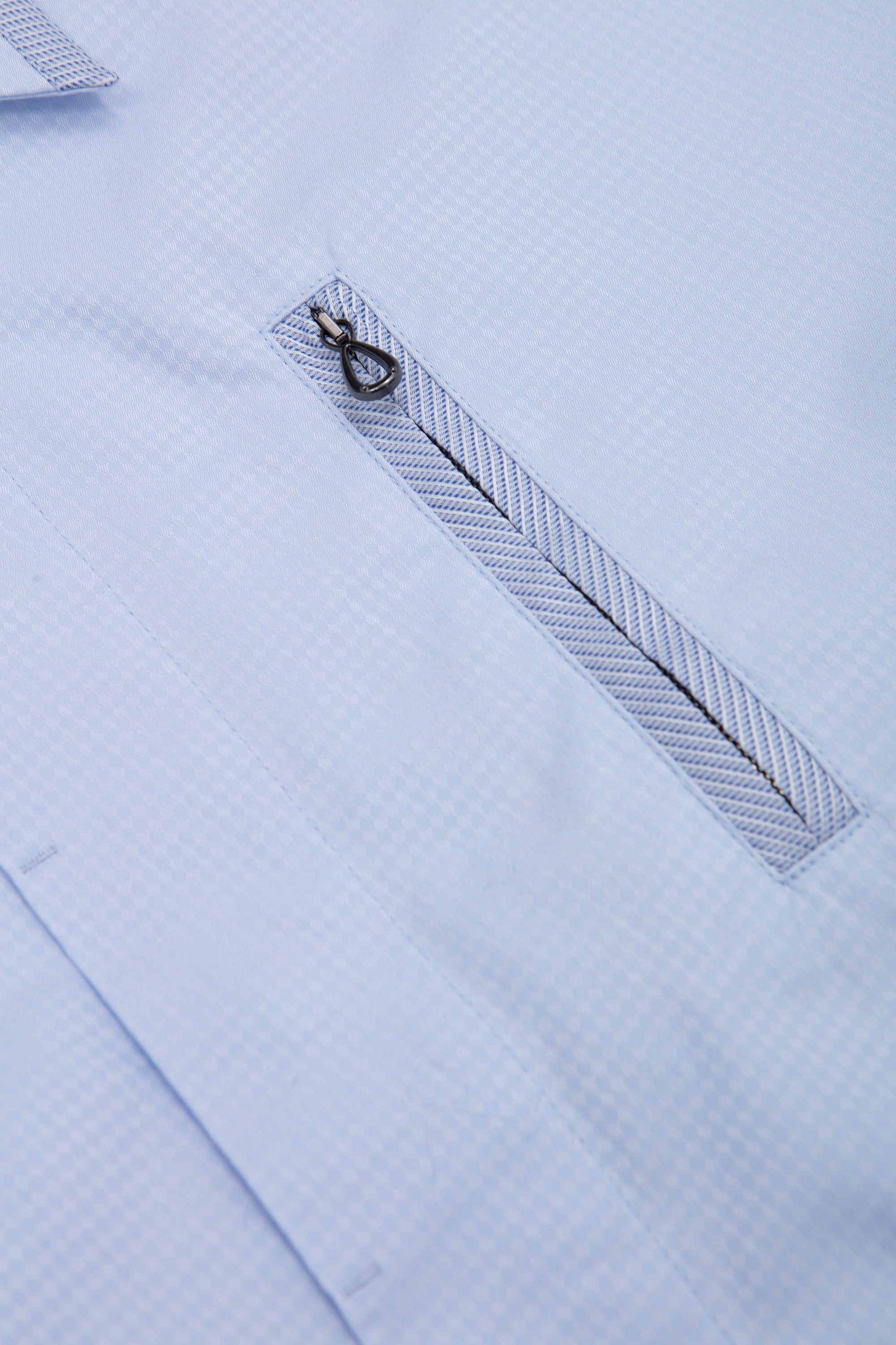 Murad Shirt Sky Blue Harlequin/ Blue Twill