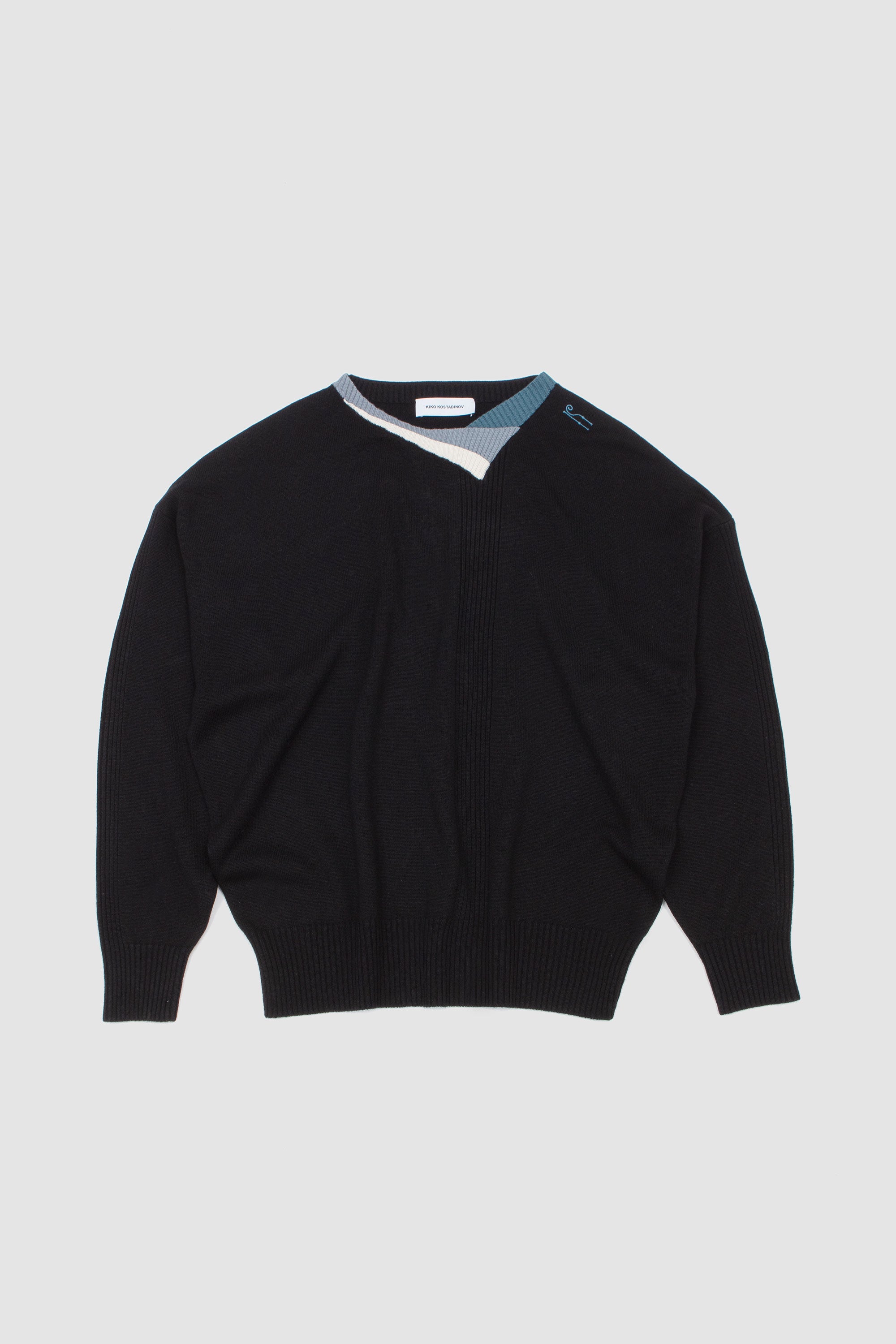 Vig Multi Collar Jumper Black/ Cream/ Pine_1