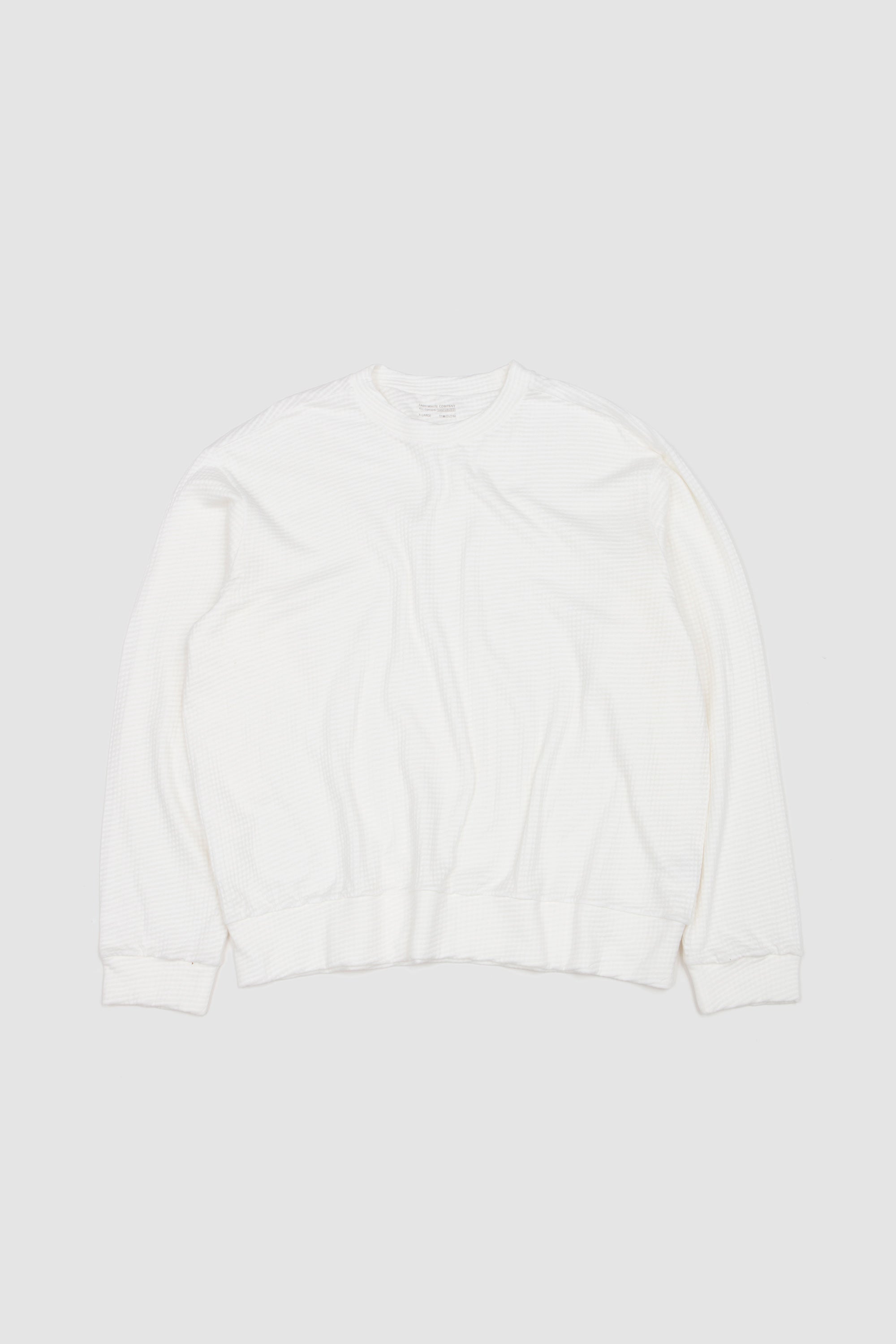 2-PLY Gauze Crewneck White