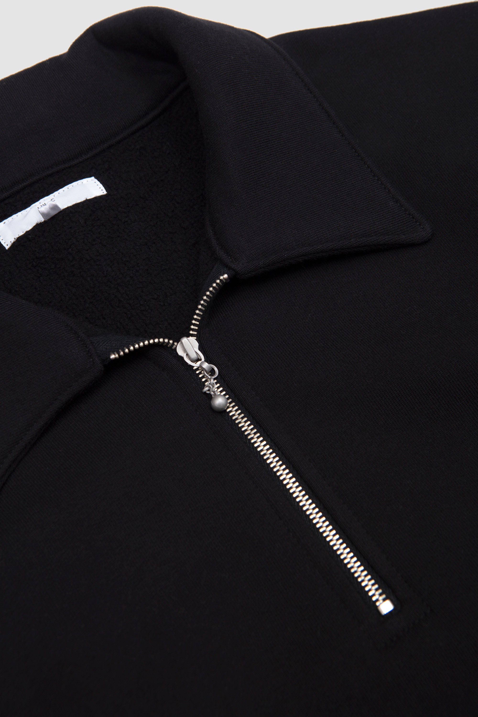 Cotton Quarter Zip Sweatshirt Faded Black_2