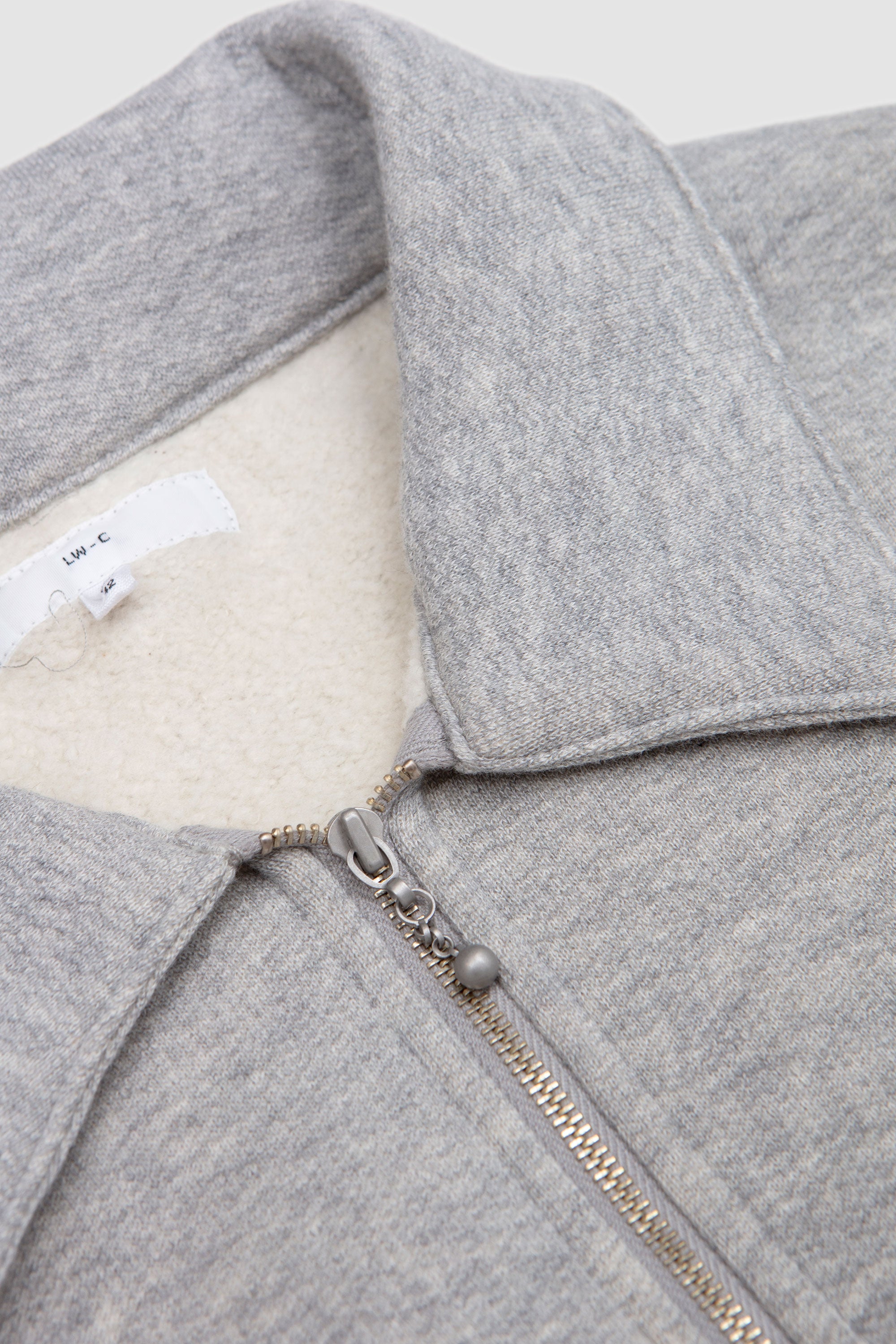 Cotton Wool Quarter Zip Sweatshirt Heather Grey_2
