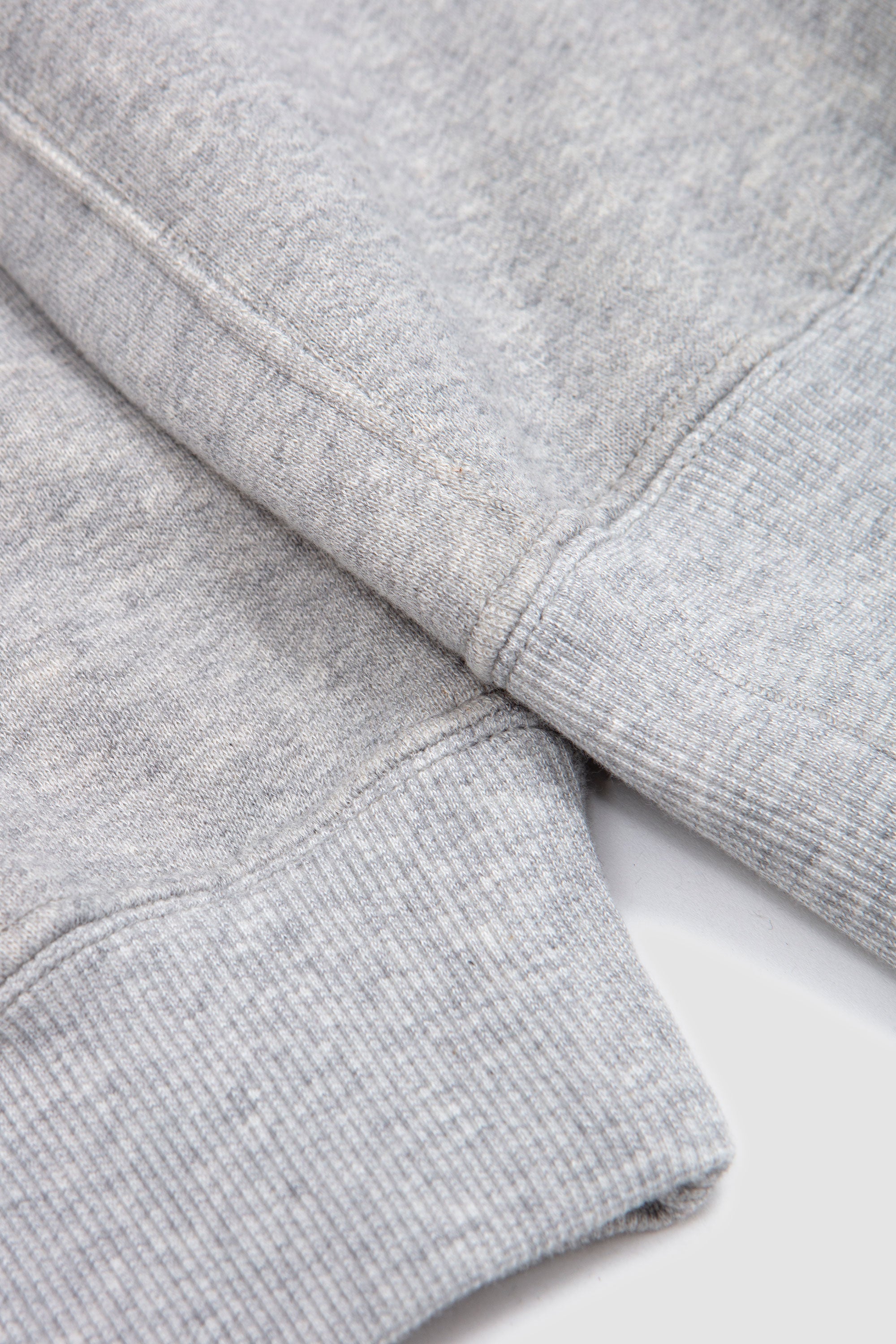 Cotton Wool Quarter Zip Sweatshirt Heather Grey_3