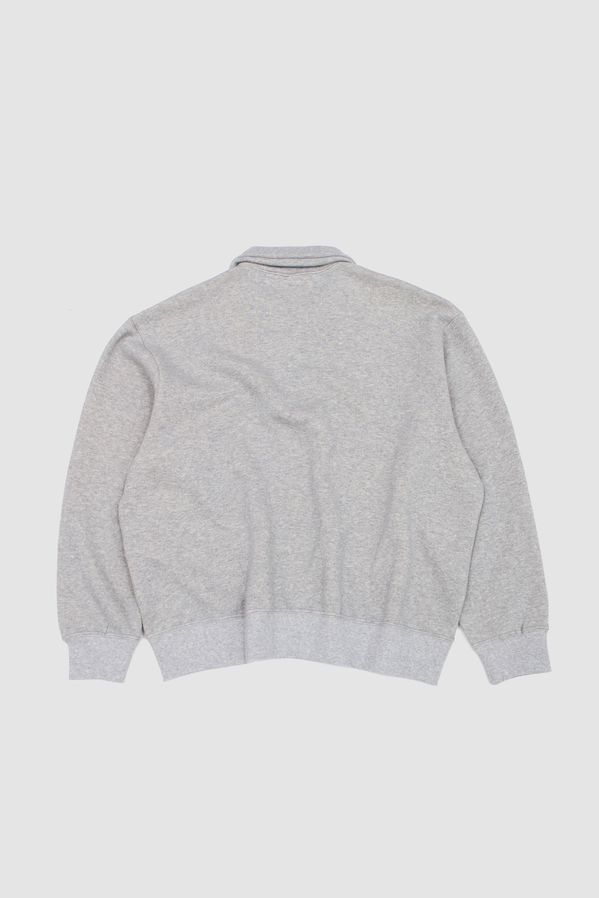 Cotton Wool Quarter Zip Sweatshirt Heather Grey_4
