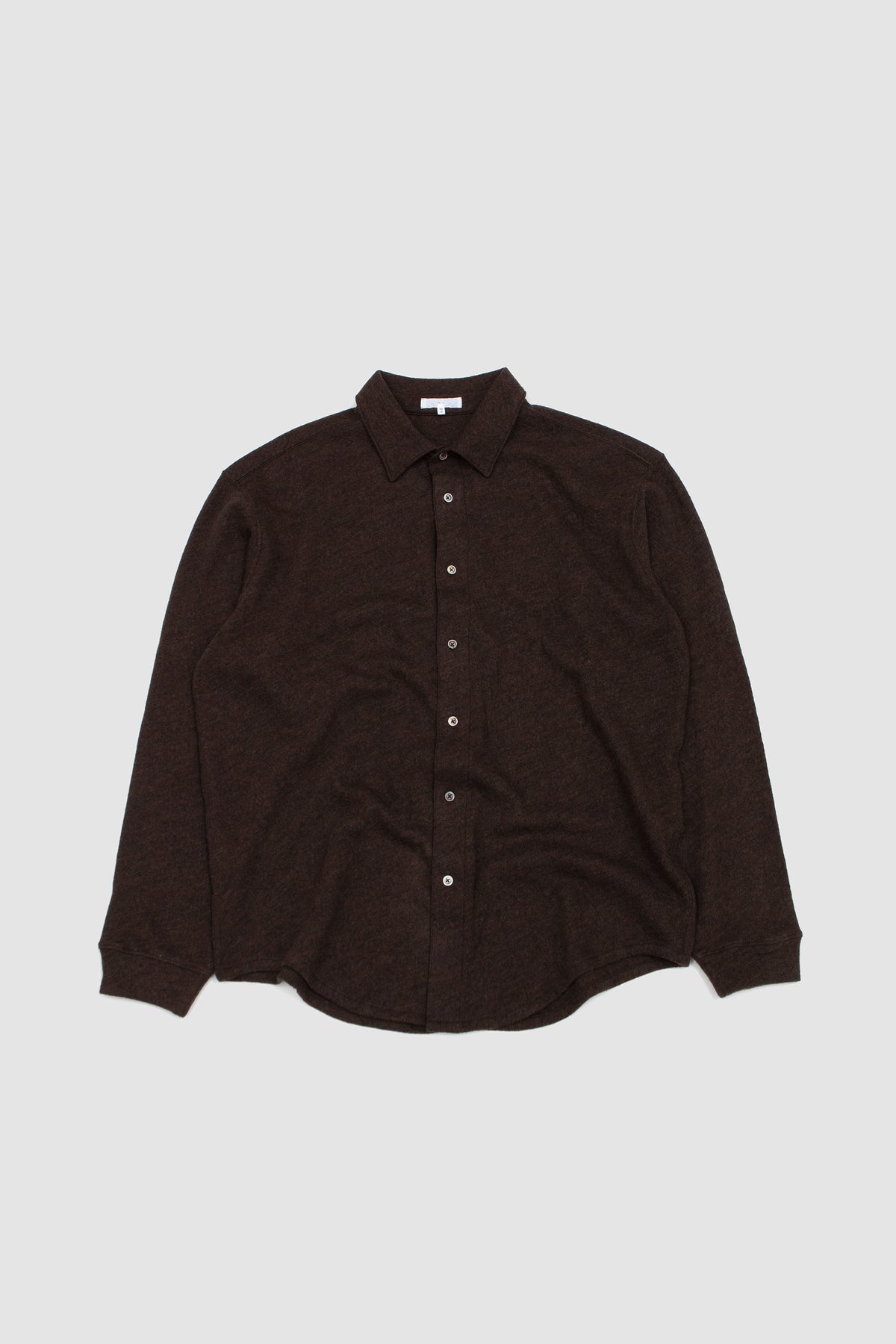 Crater Wool Button Up Brown