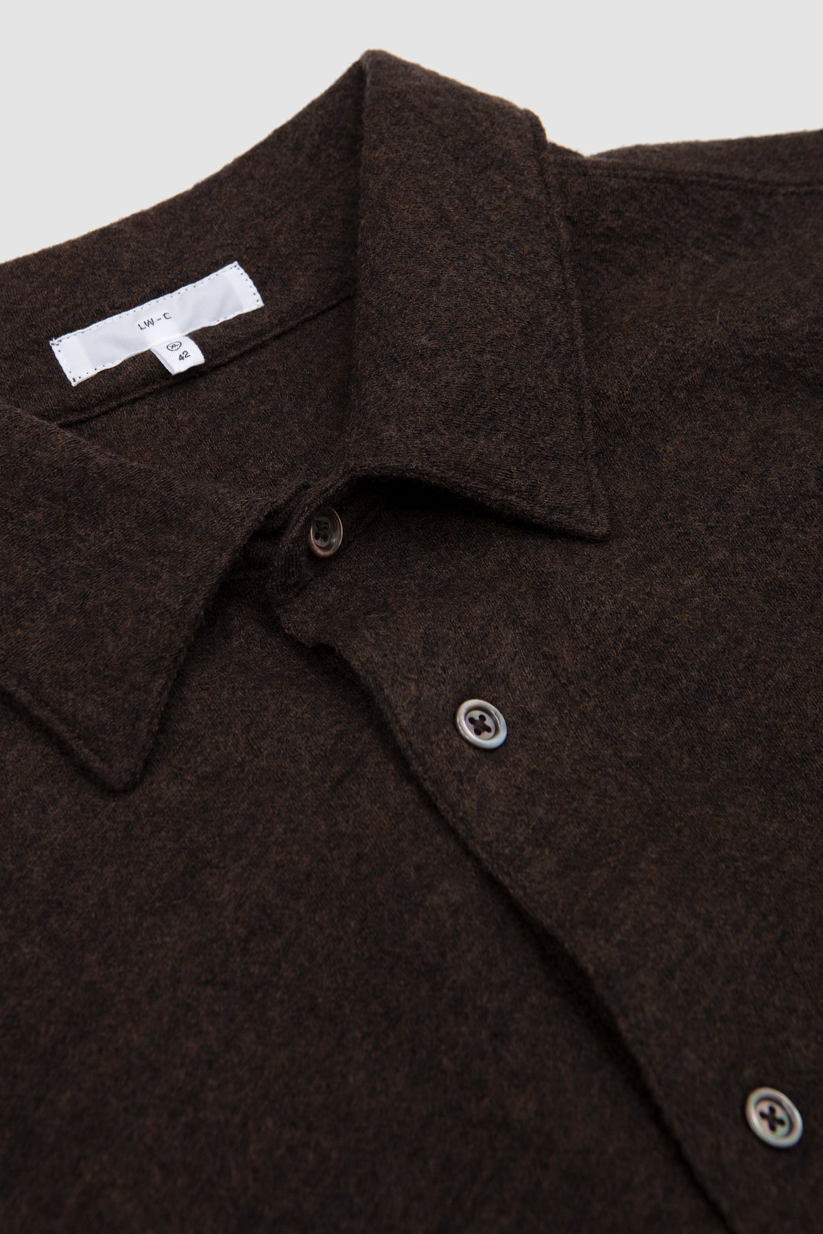Crater Wool Button Up Brown_2