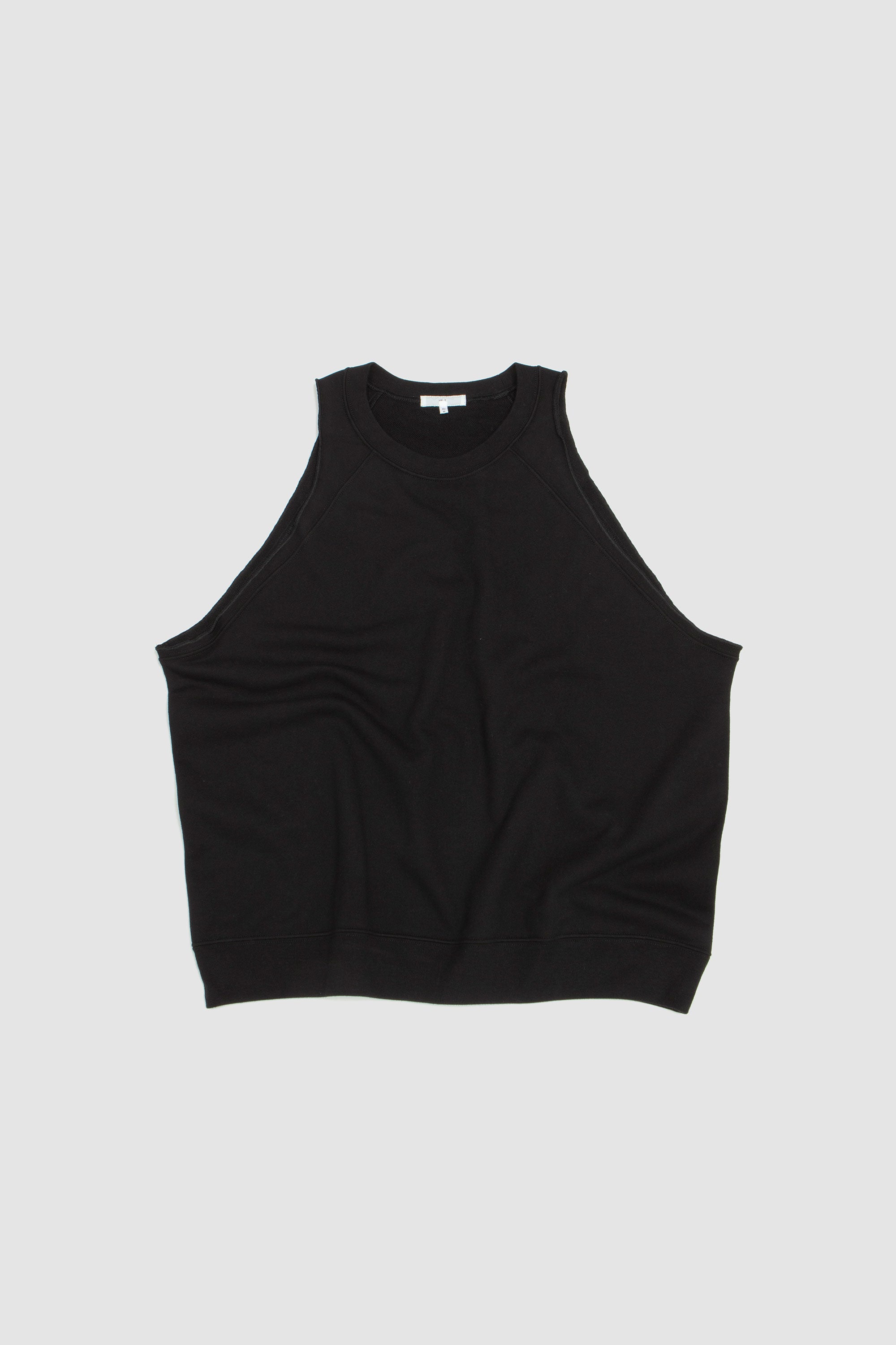Cut Off Raglan Sweatshirt Black