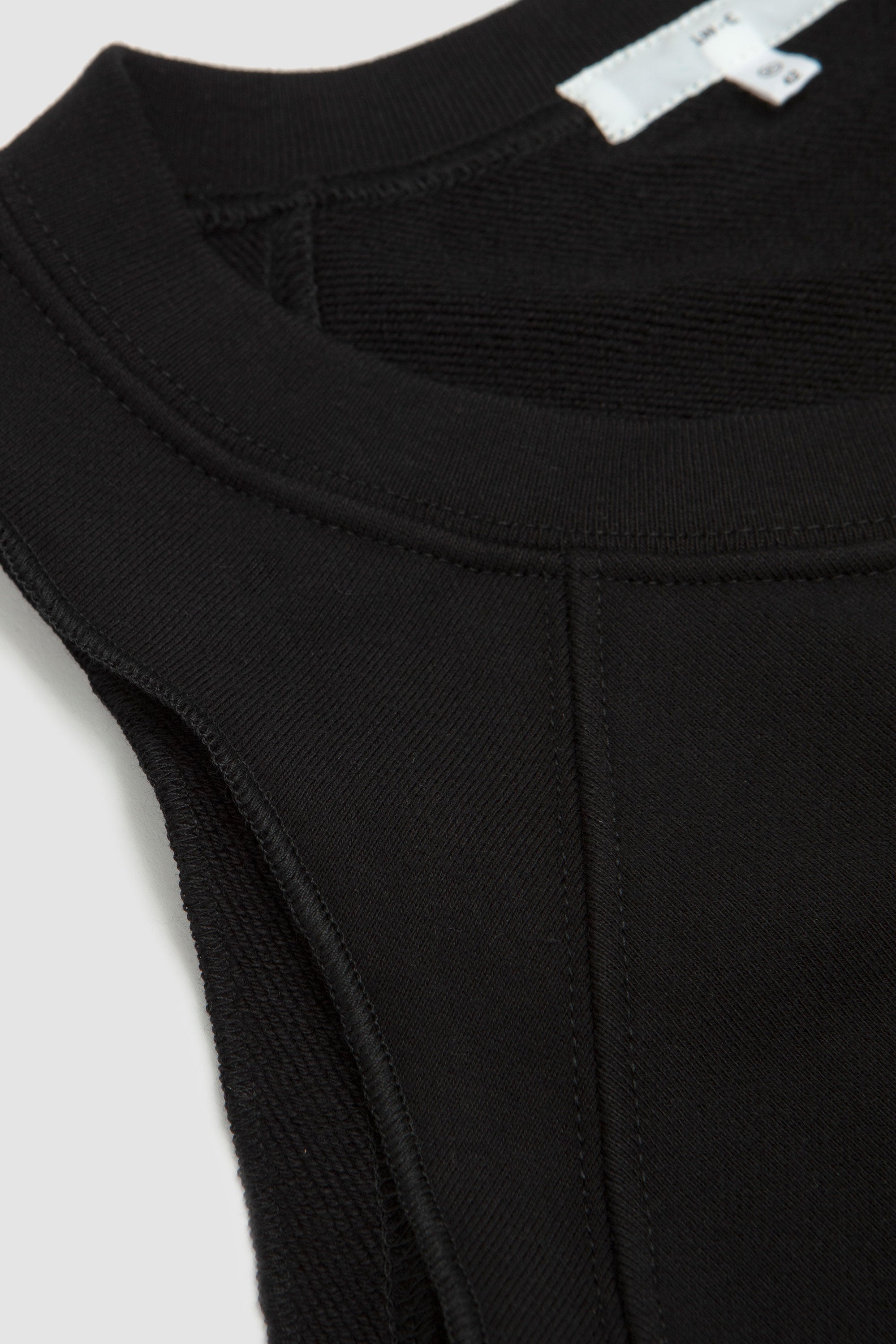 Cut Off Raglan Sweatshirt Black_2