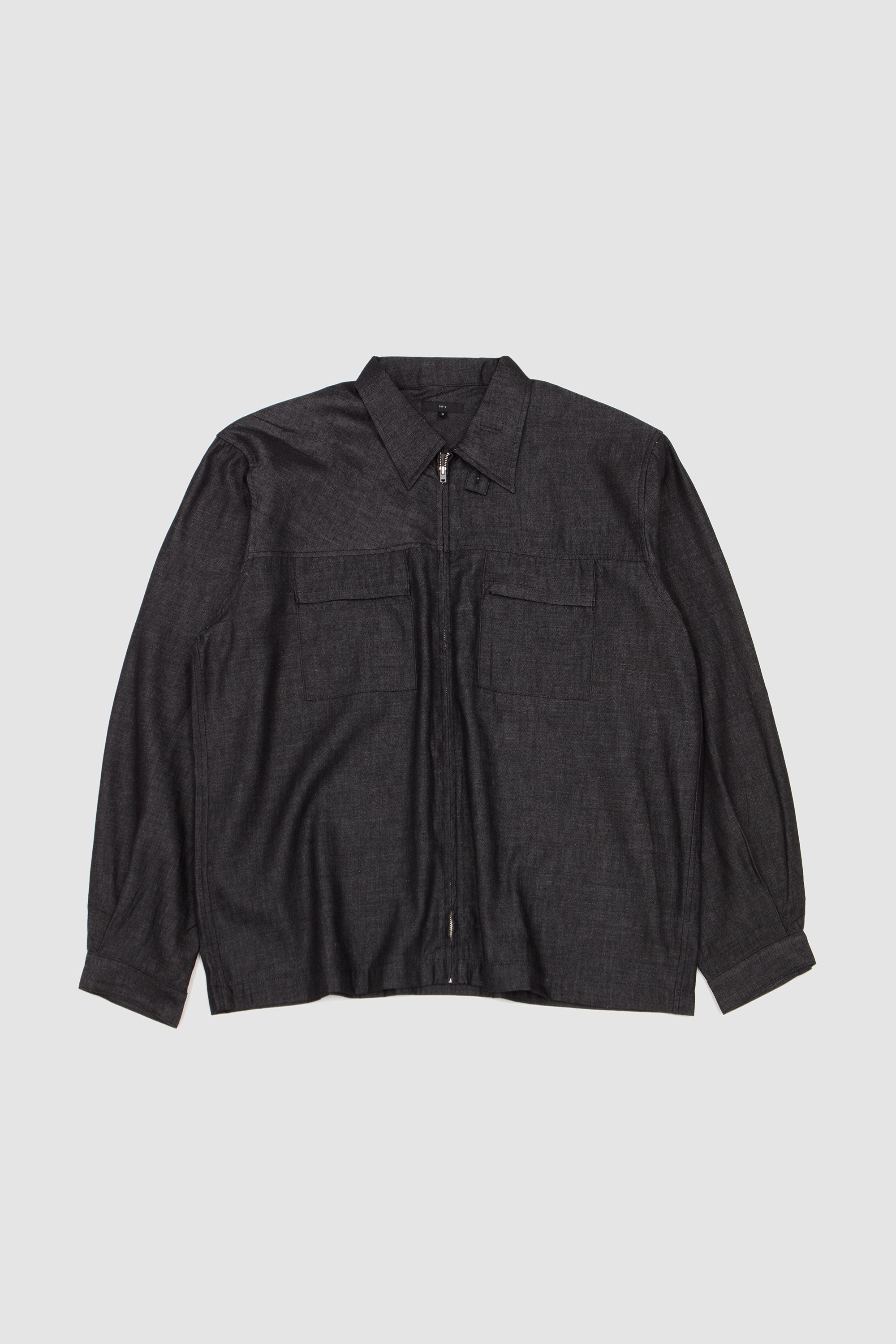 Joliet Zip Shirt Black Chambray