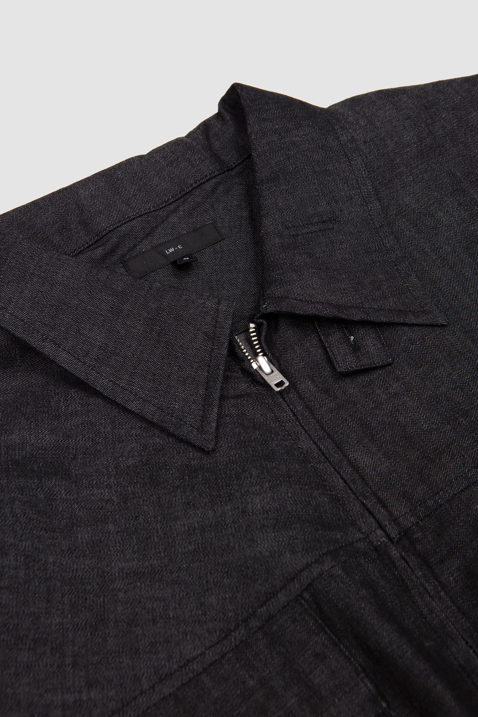 Joliet Zip Shirt Black Chambray